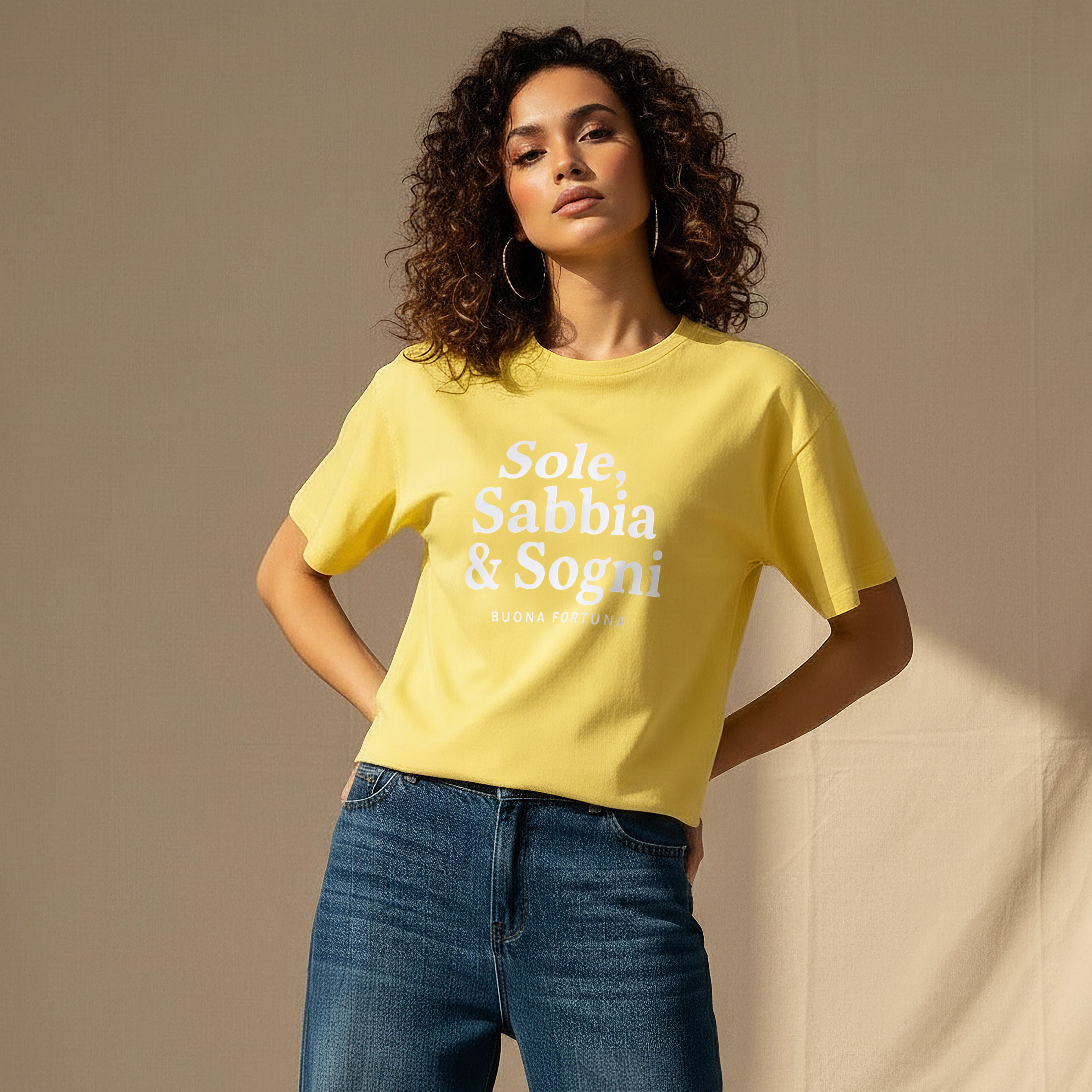 Oversized Cotton T-shirt with Slogan Print-women-clothing-tshirts-image-1