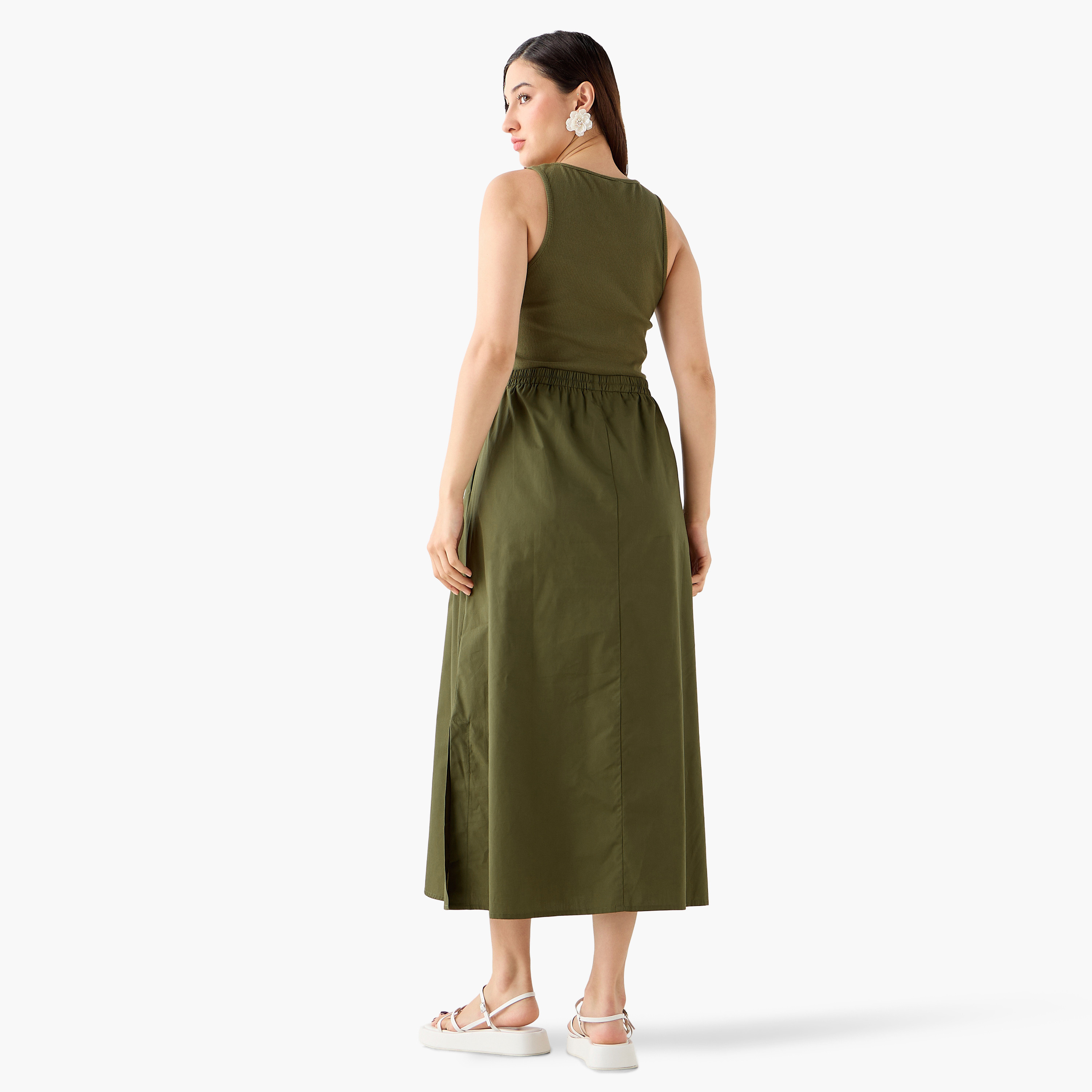 Ribbed Maxi Dress with Pockets-women-clothing-dresses-image-5