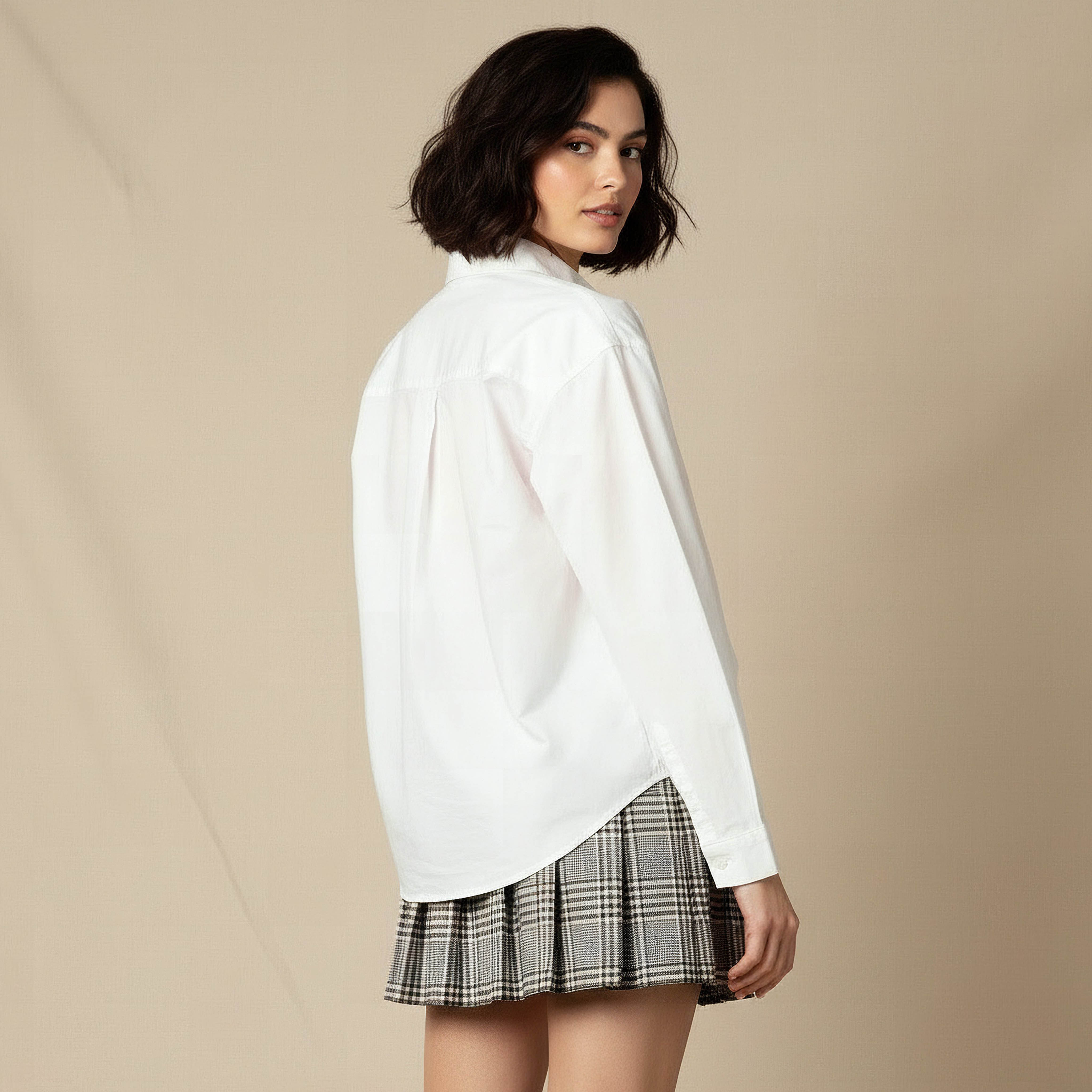قميص قطني بقصة هاي-لو من سبلاش يوث-women-clothing-shirtsandblouses-shirts-image-2