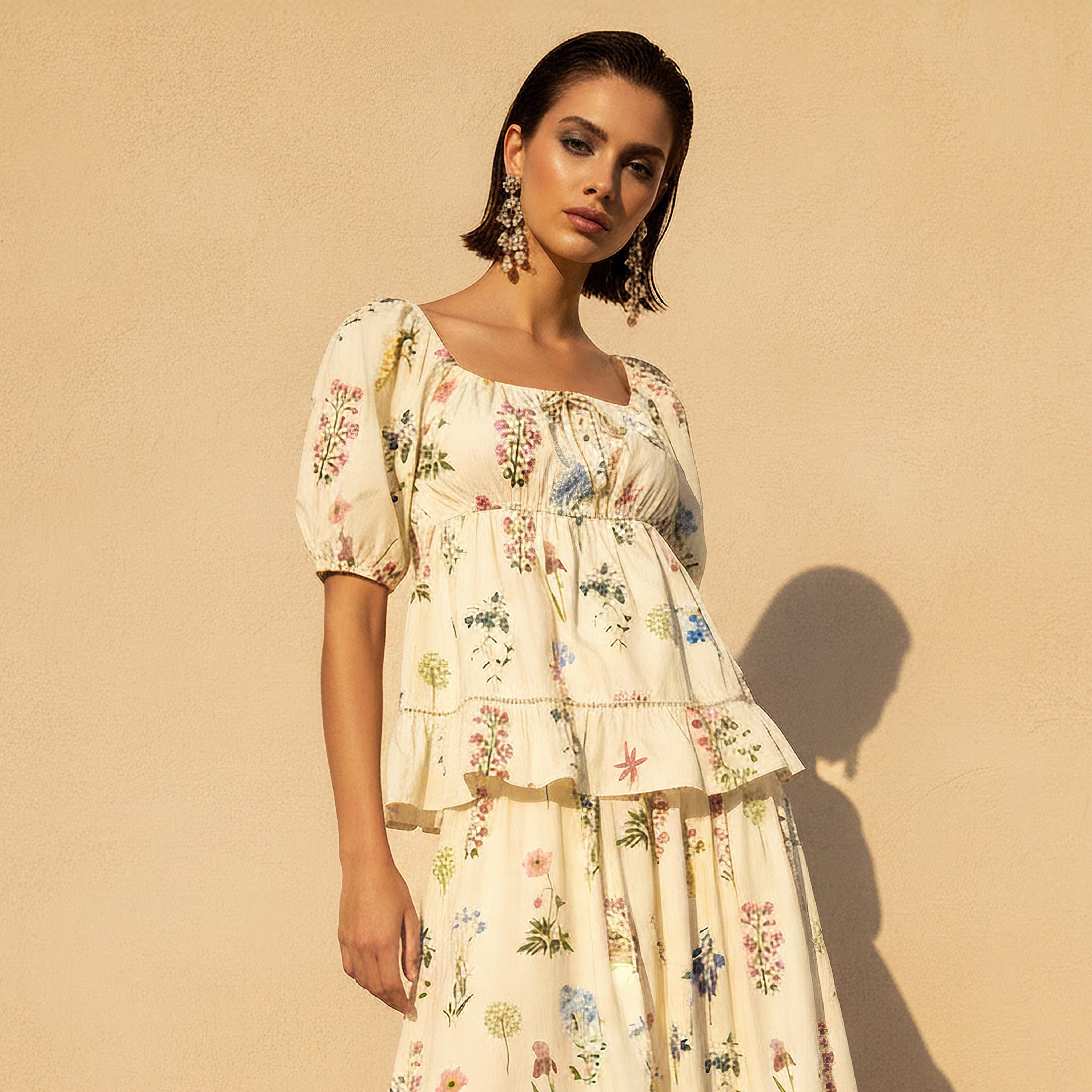 Cotton Top with Botanical Print-women-clothing-shirtsandblouses-blouses-image-1