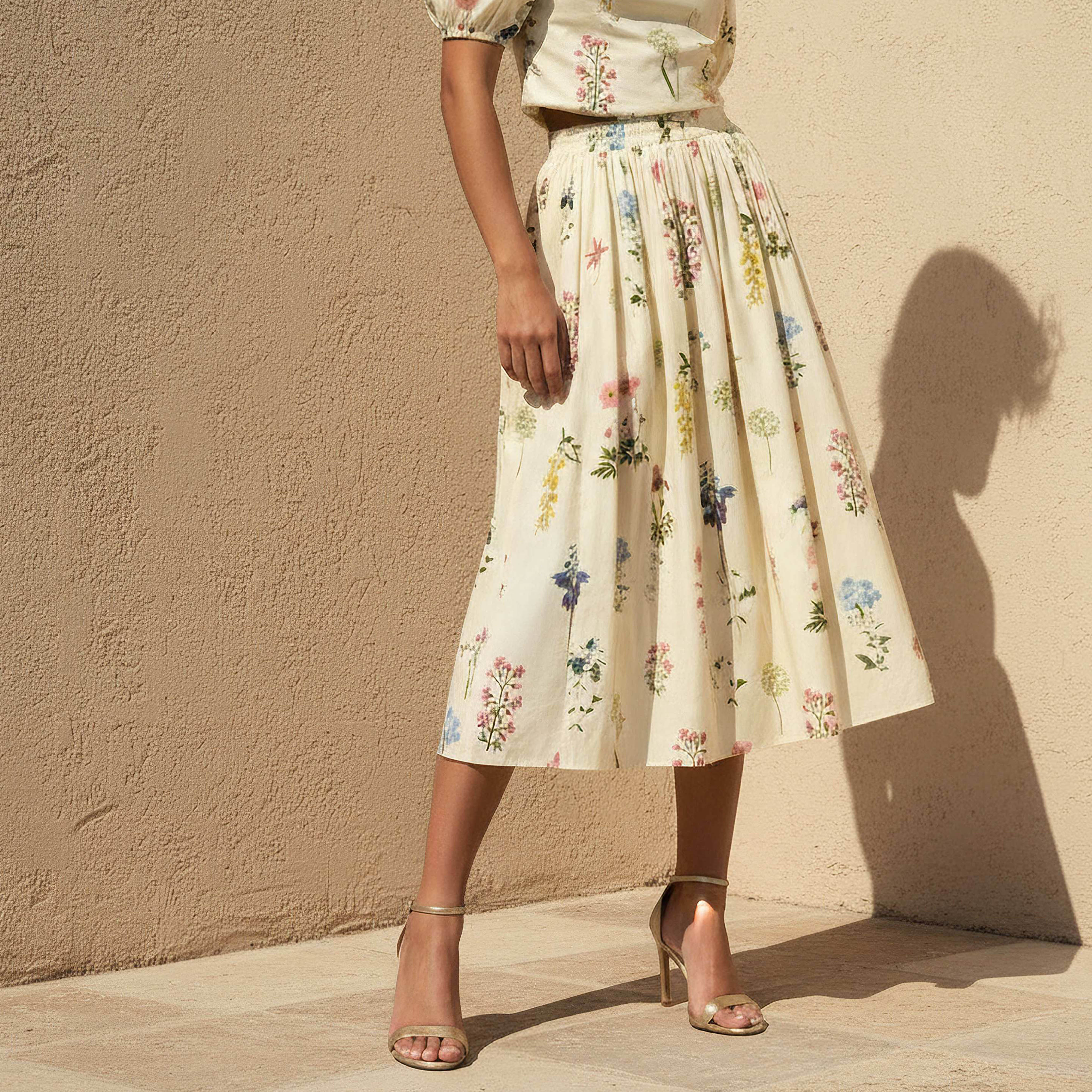 Midi A-line Skirt with Floral Print-women-clothing-bottoms-skirts-image-1