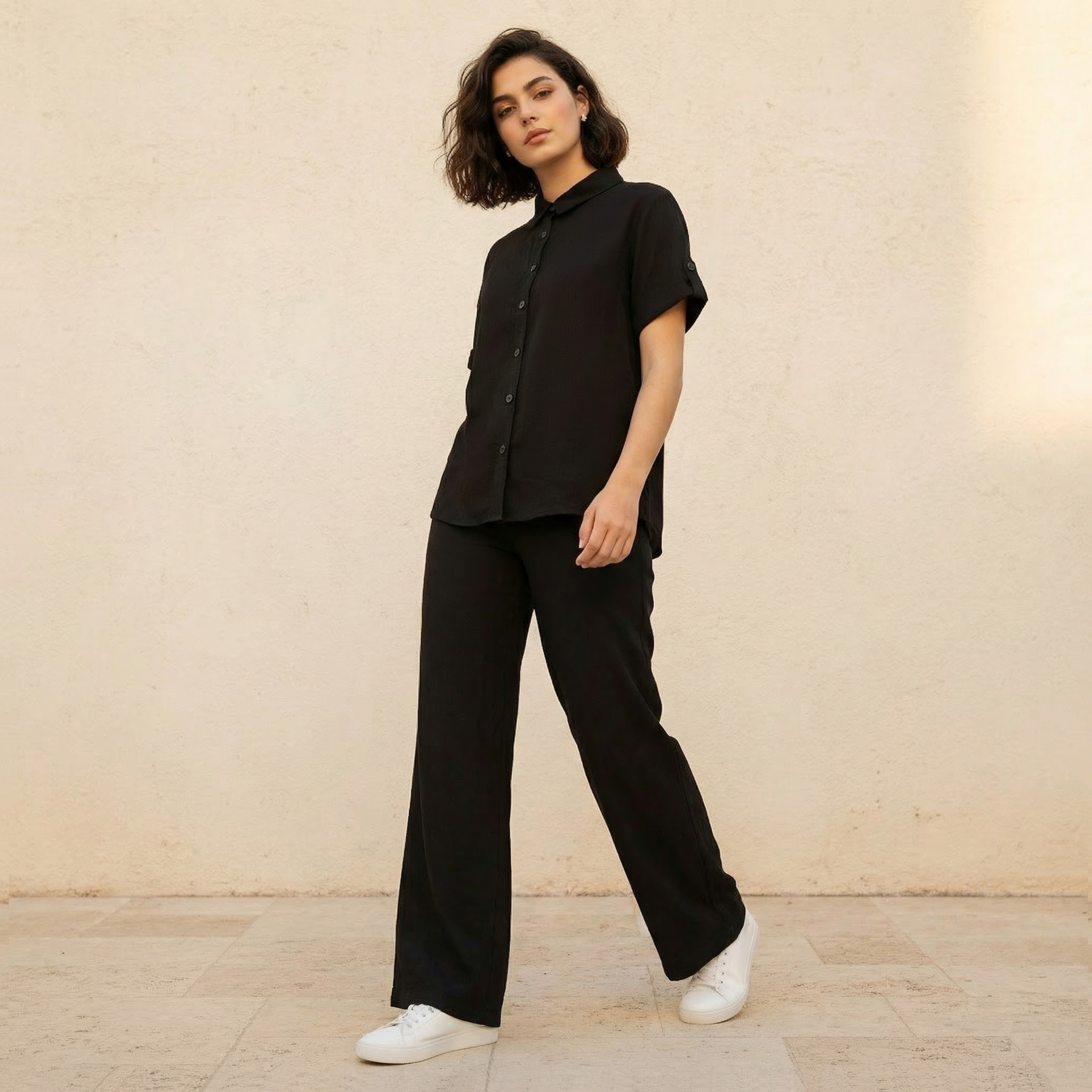 Lyocell Shirt with Roll-Up Sleeves-women-clothing-shirtsandblouses-shirts-image-3