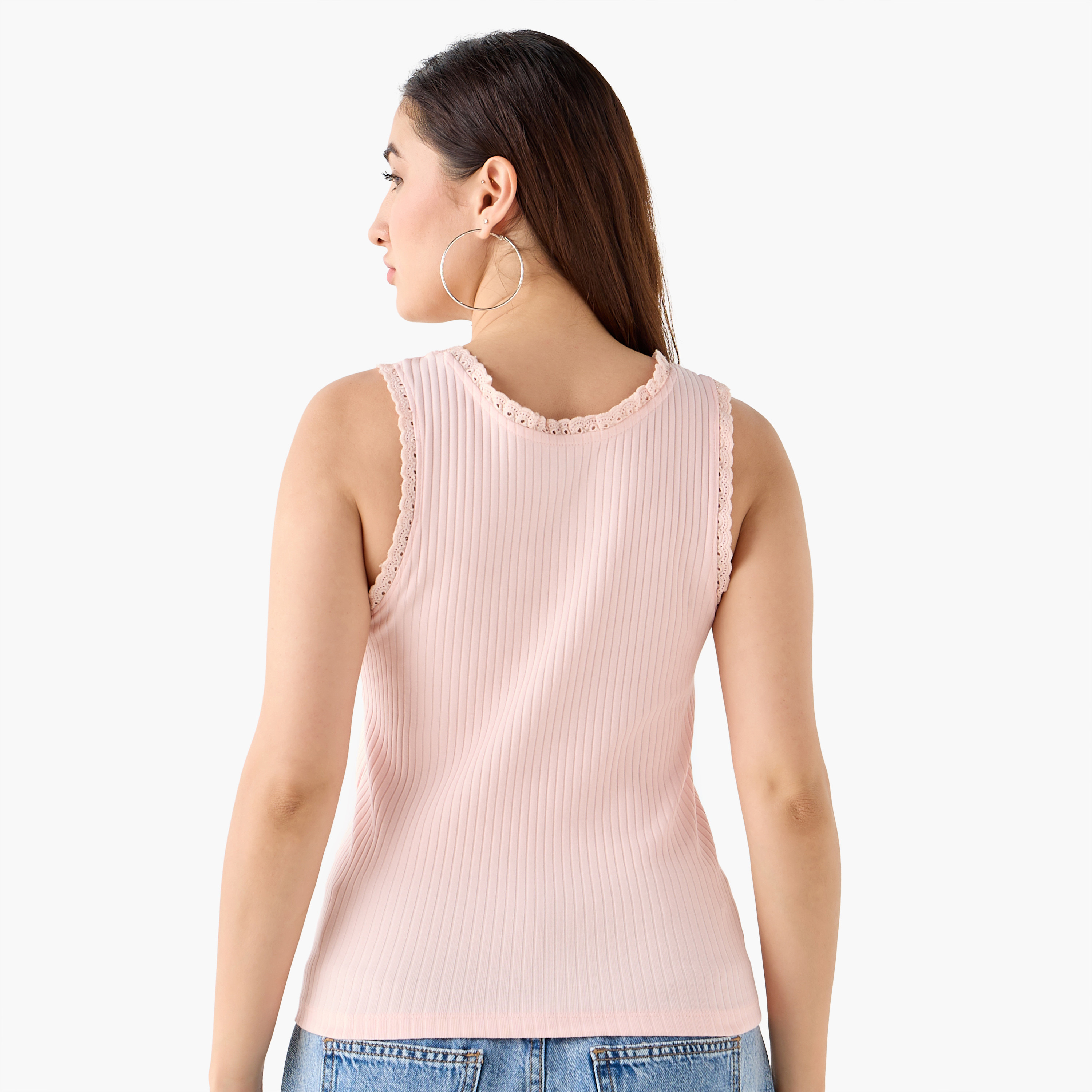 بلوزة تانك بارزة الملمس مضلّع-women-clothing-tshirts-image-4