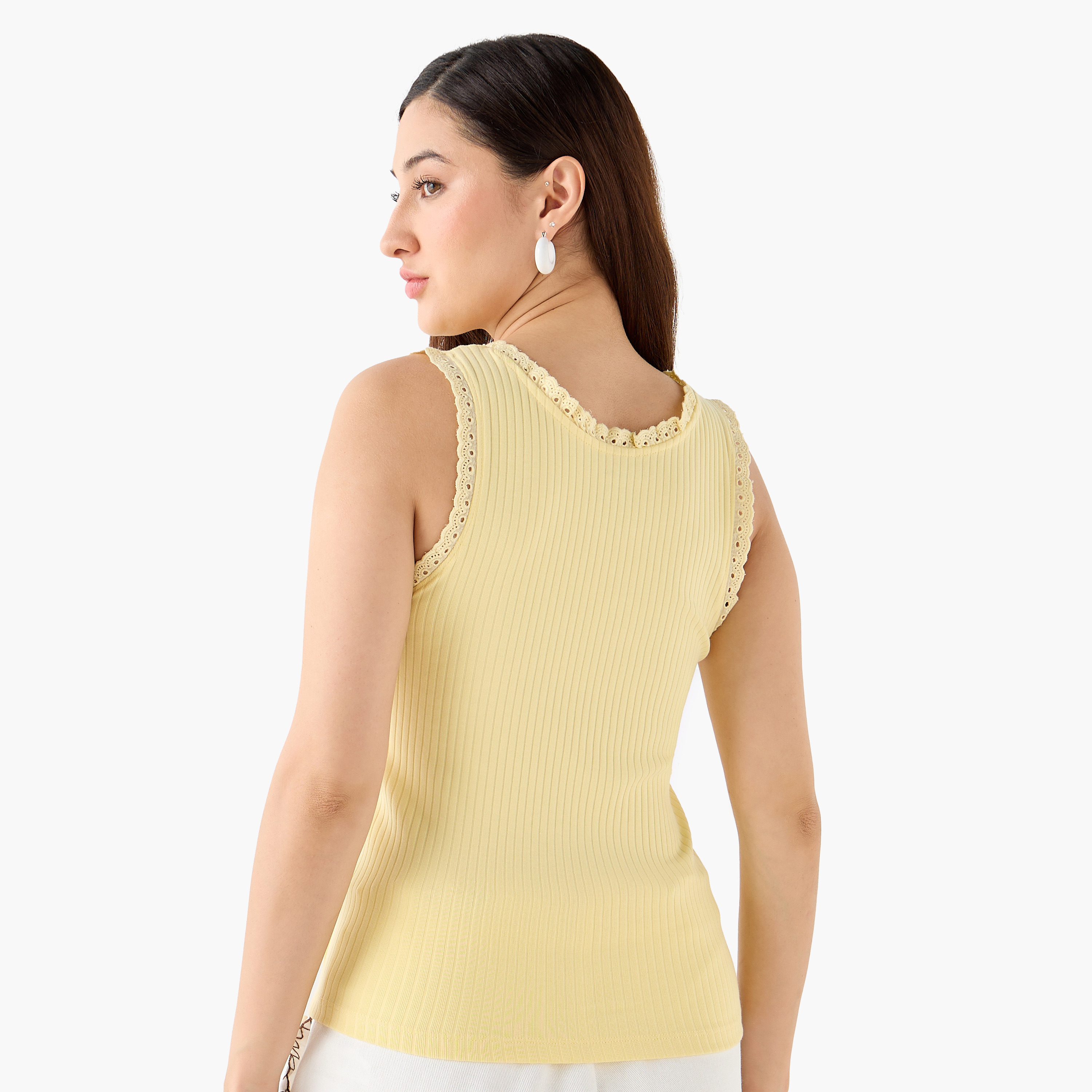 بلوزة تانك بارزة الملمس مضلّع-women-clothing-tshirts-image-4