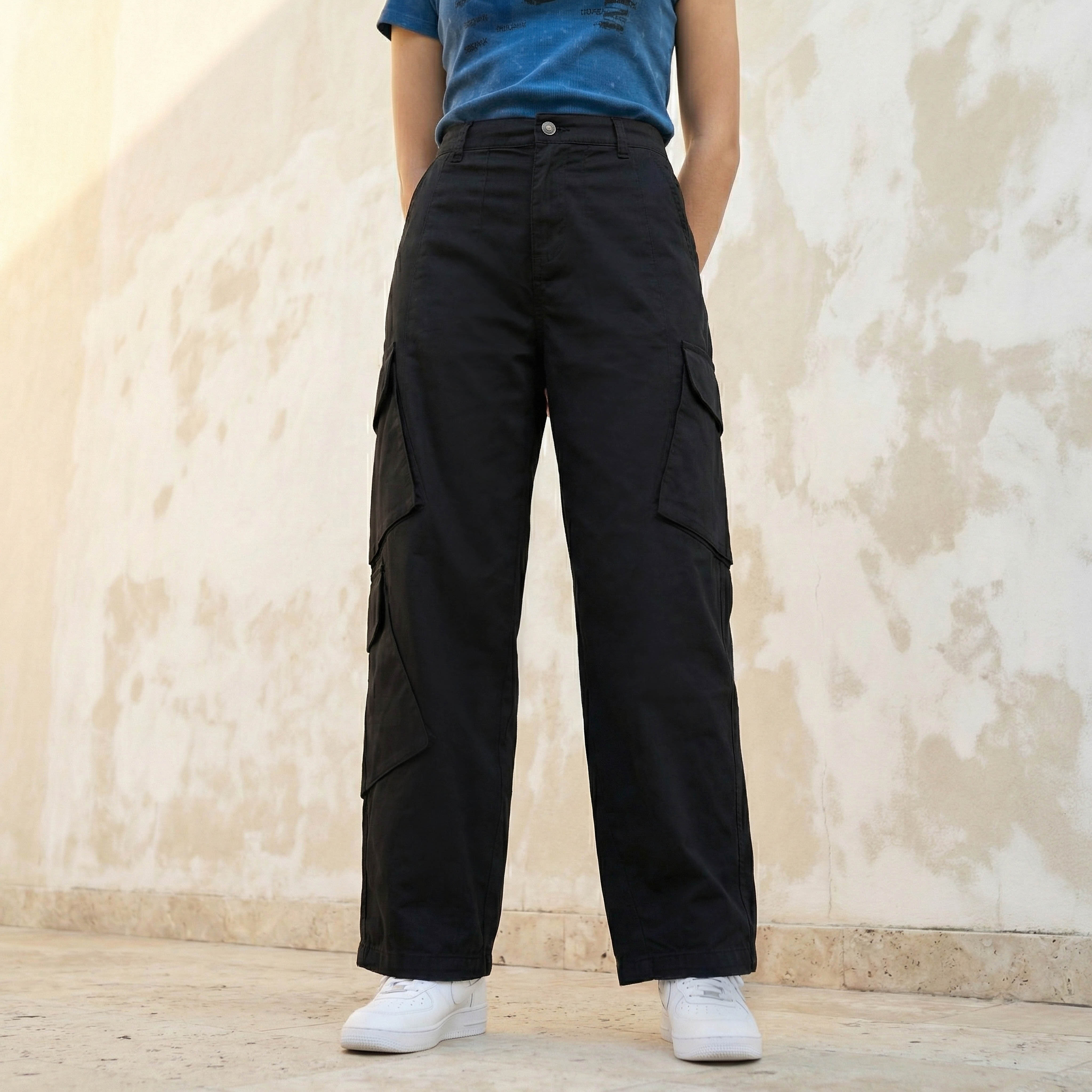 Mid-Rise Cargo Pants-women-clothing-bottoms-trousers-image-1