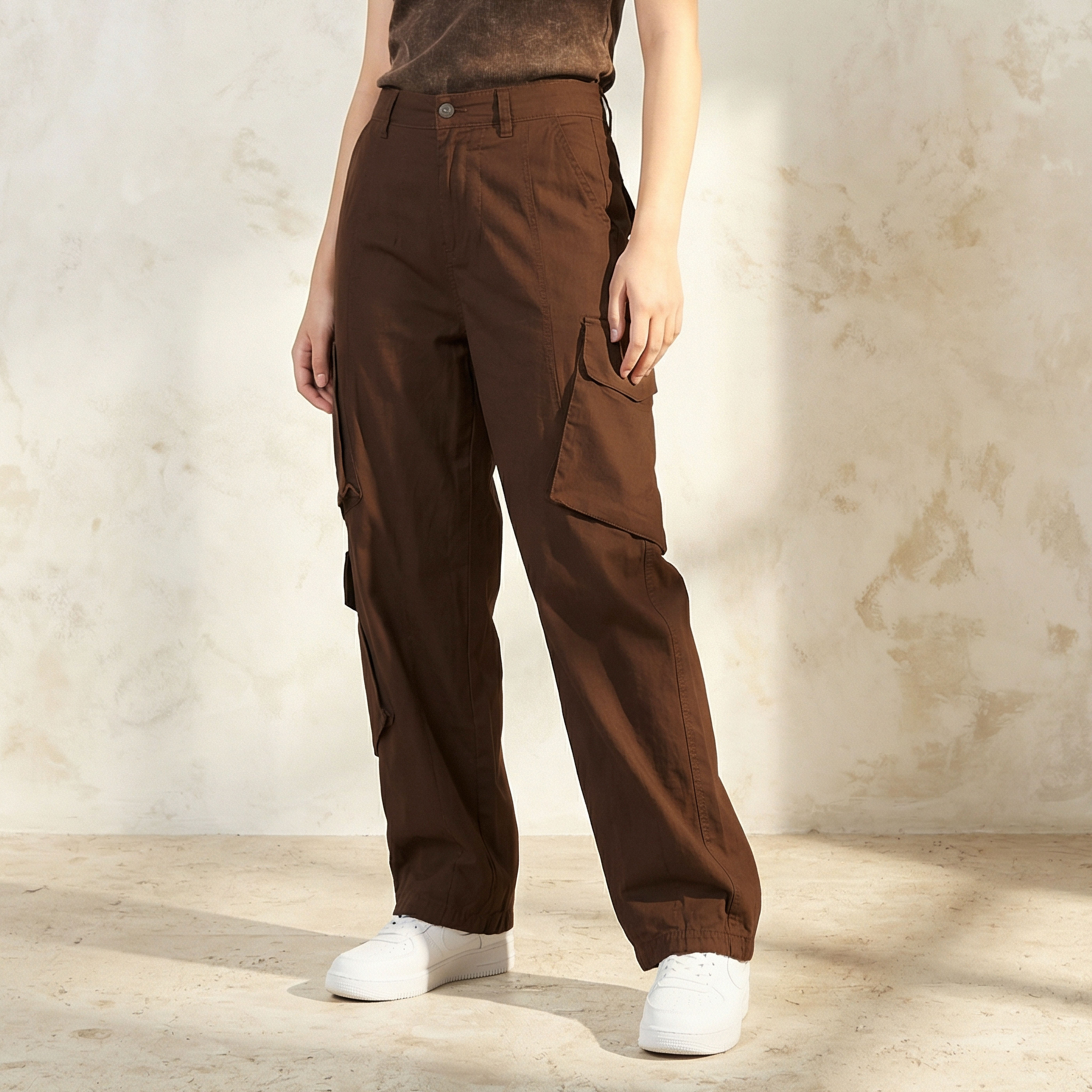 Mid-Rise Cargo Pants-women-clothing-bottoms-trousers-image-1