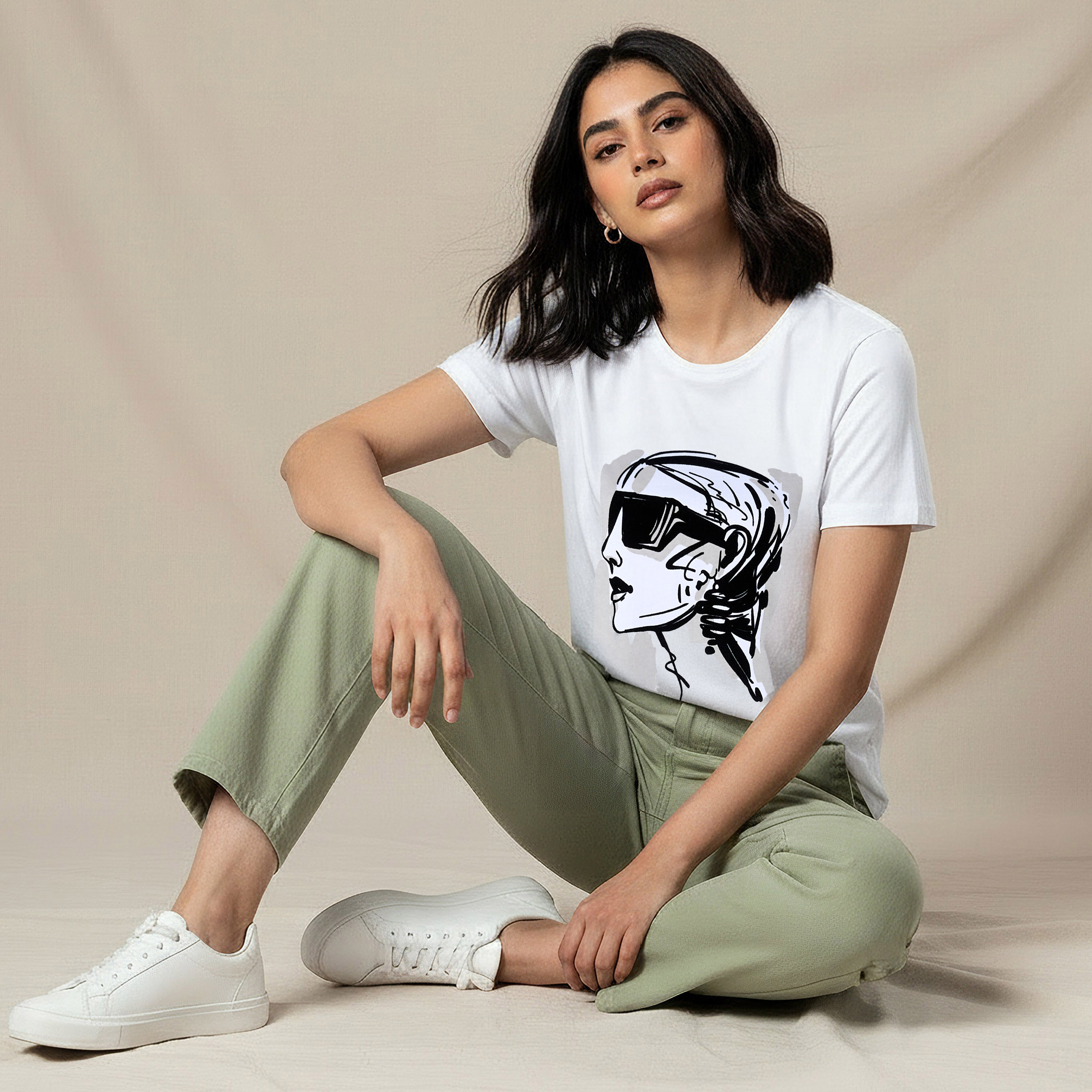 Regular Fit Cotton T-shirt with Print-women-clothing-tshirts-image-5