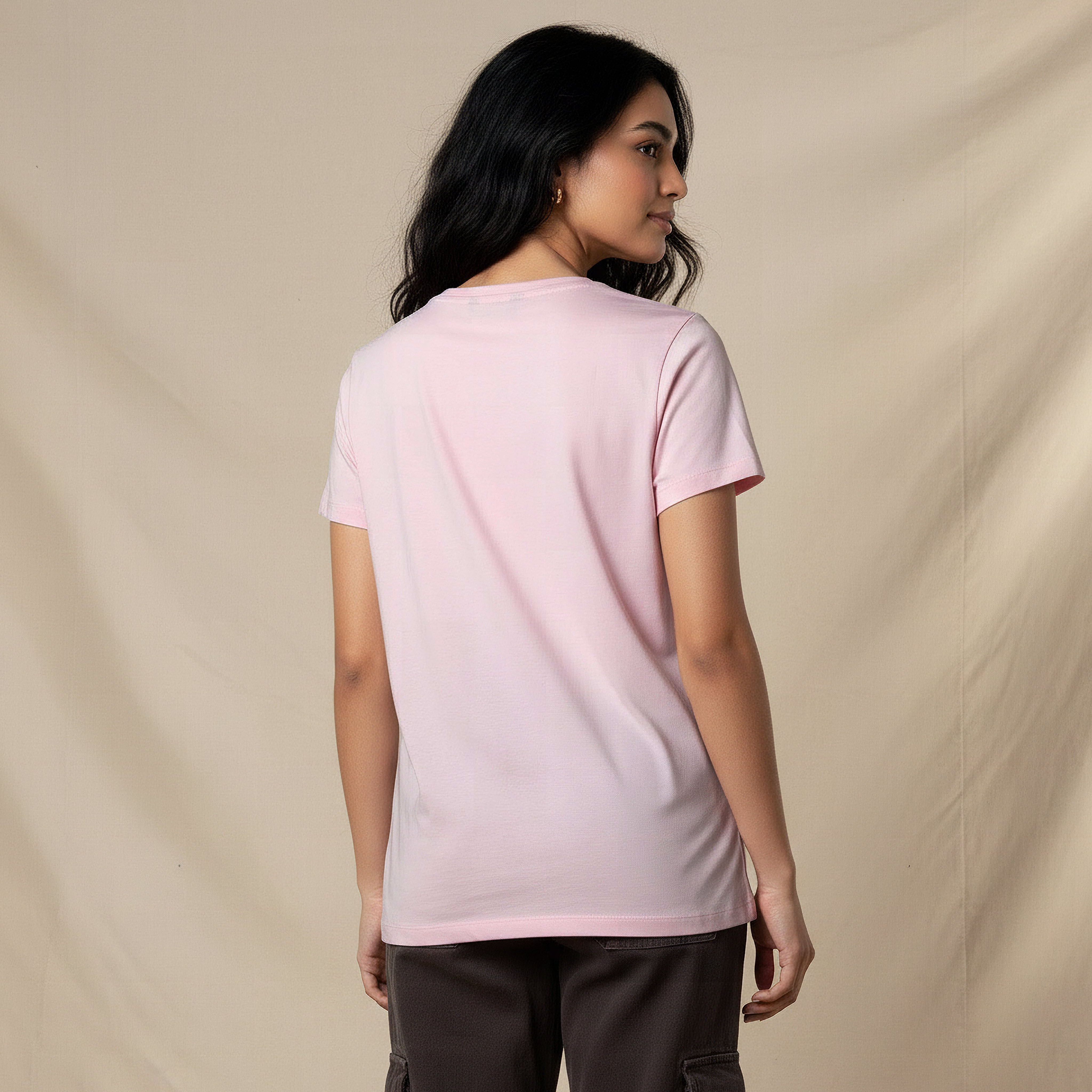 Regular Fit Cotton T-shirt with Embellishments-women-clothing-tshirts-image-4