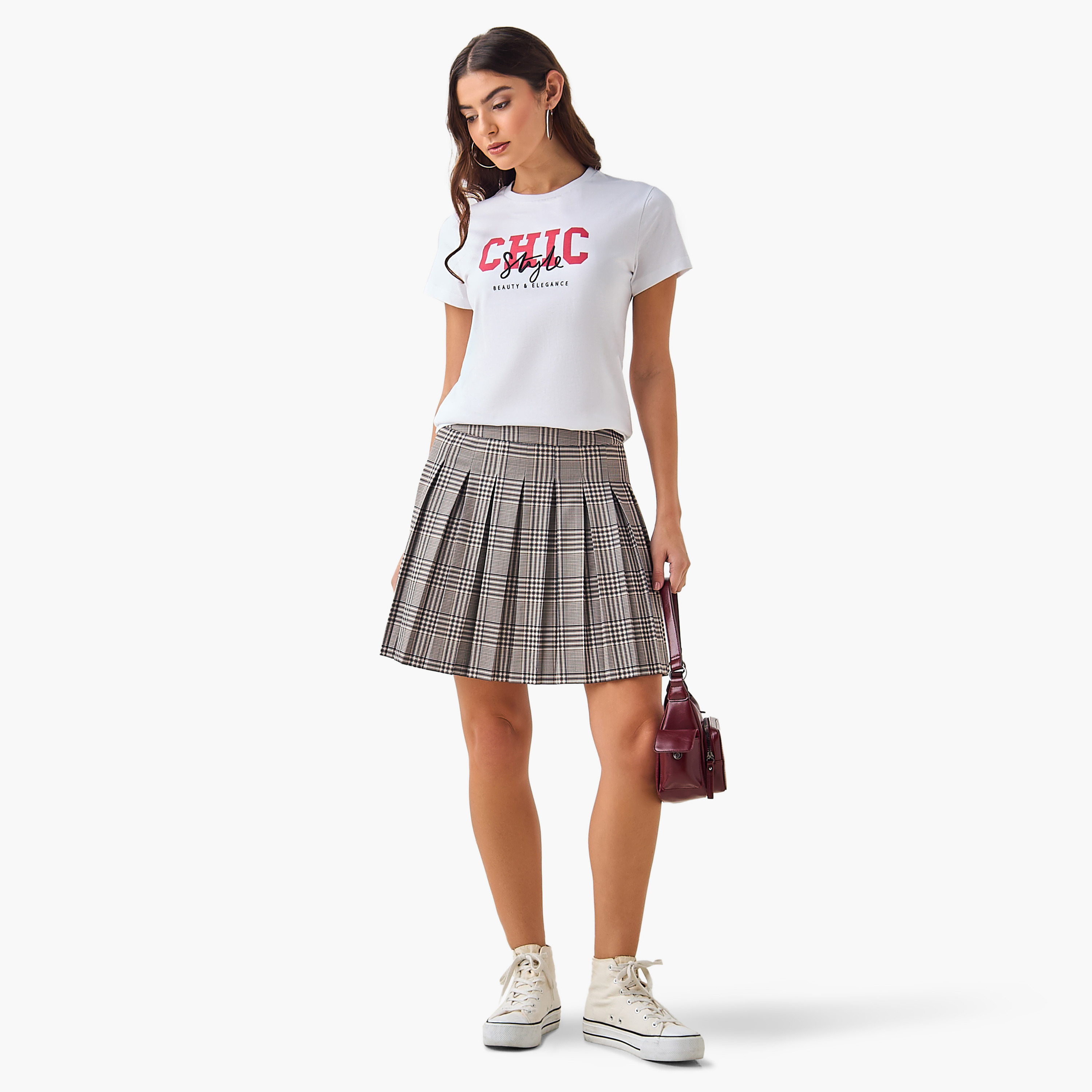 Cotton T-shirt with Print and Embroidery-women-clothing-tshirts-image-5