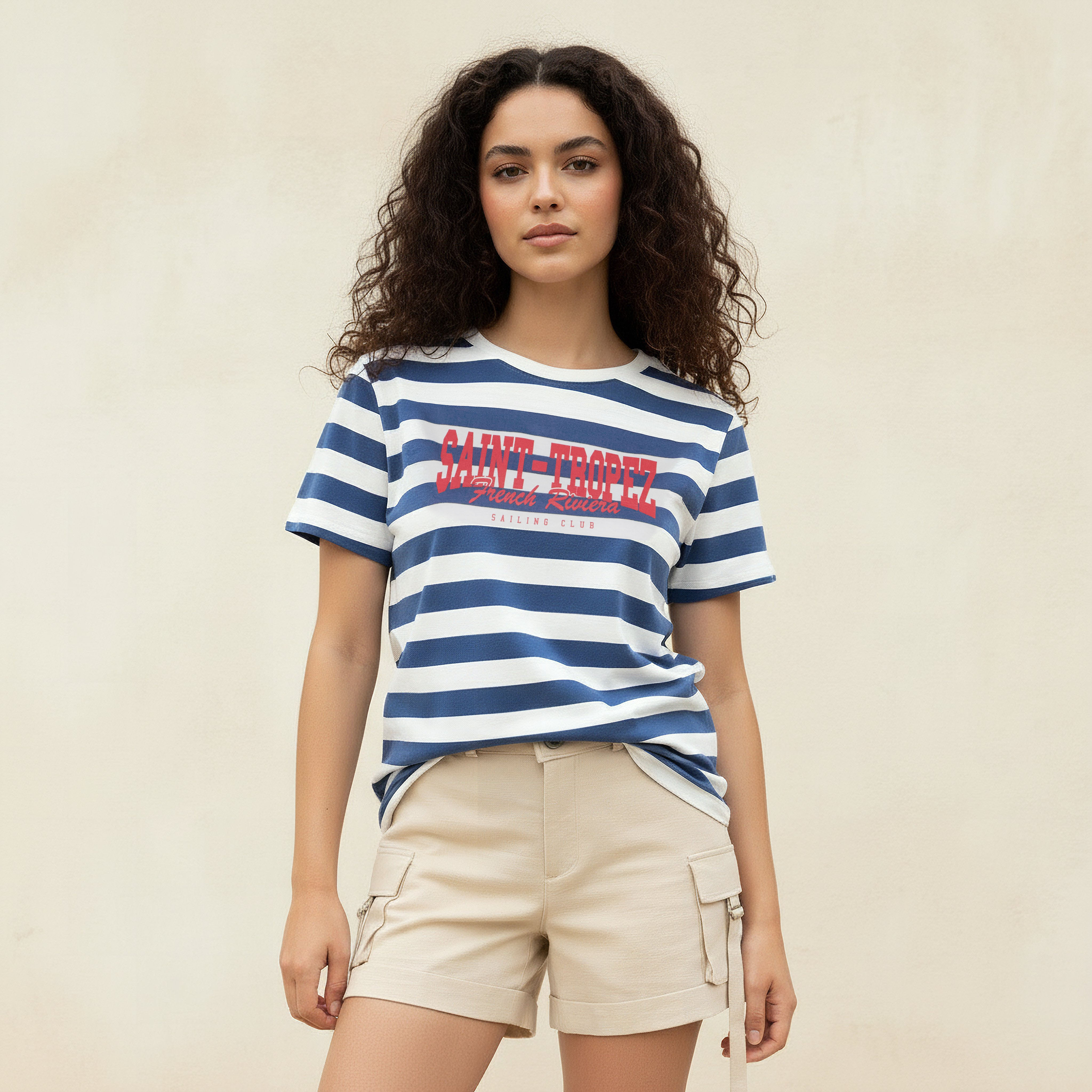 تيشيرت قطن مقلم-women-clothing-tshirts-image-1