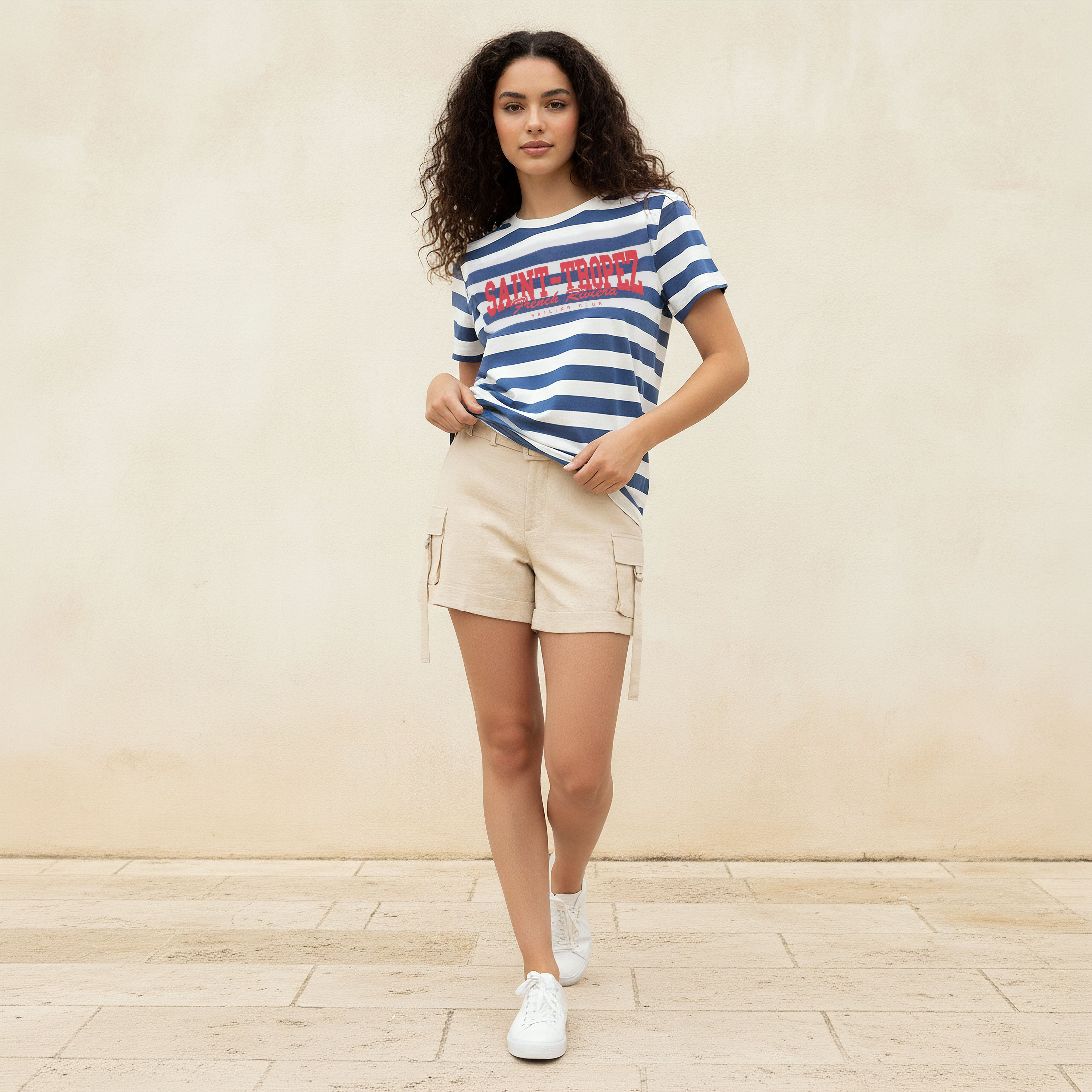 تيشيرت قطن مقلم-women-clothing-tshirts-image-3