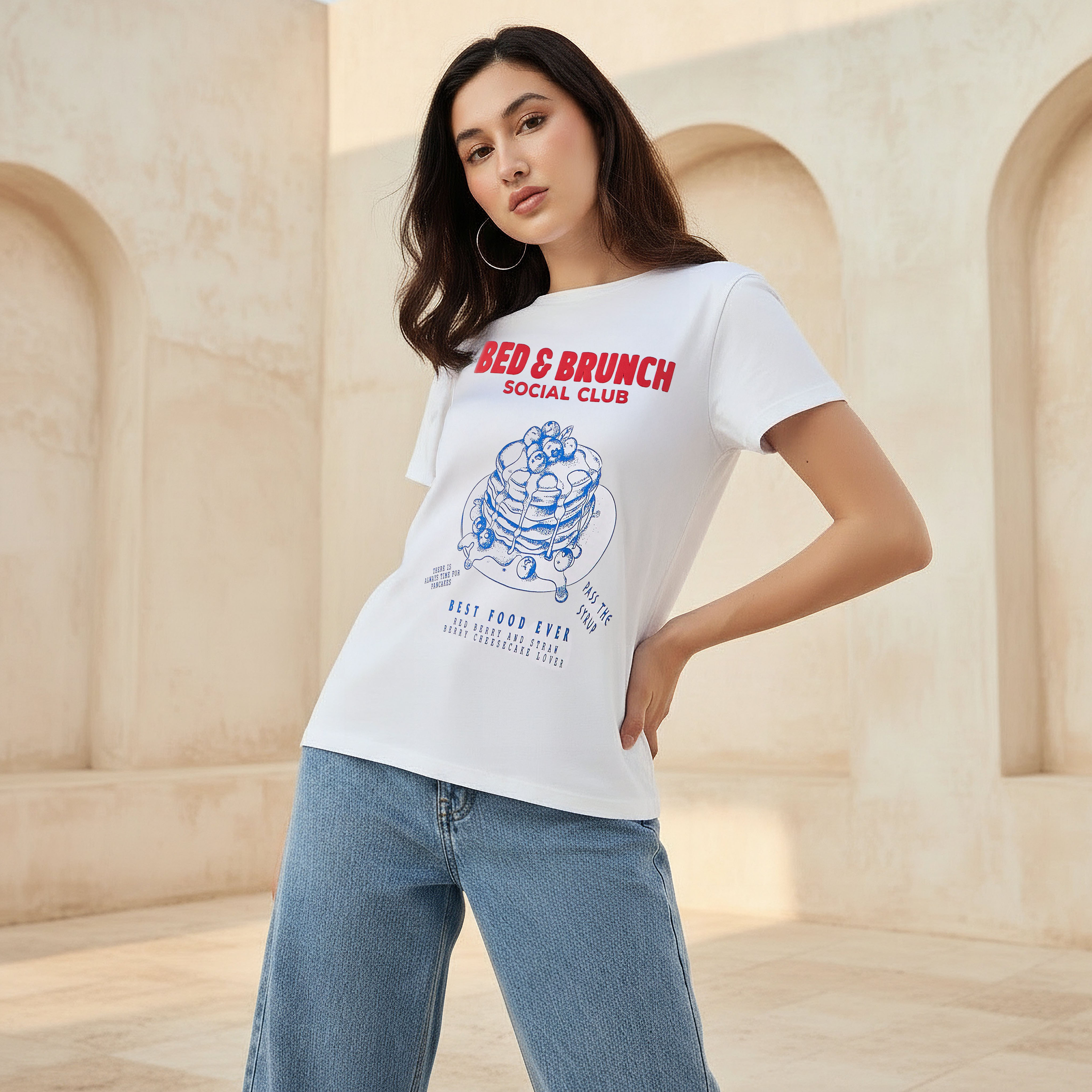 Cotton T-shirt with Print-women-clothing-tshirts-image-1