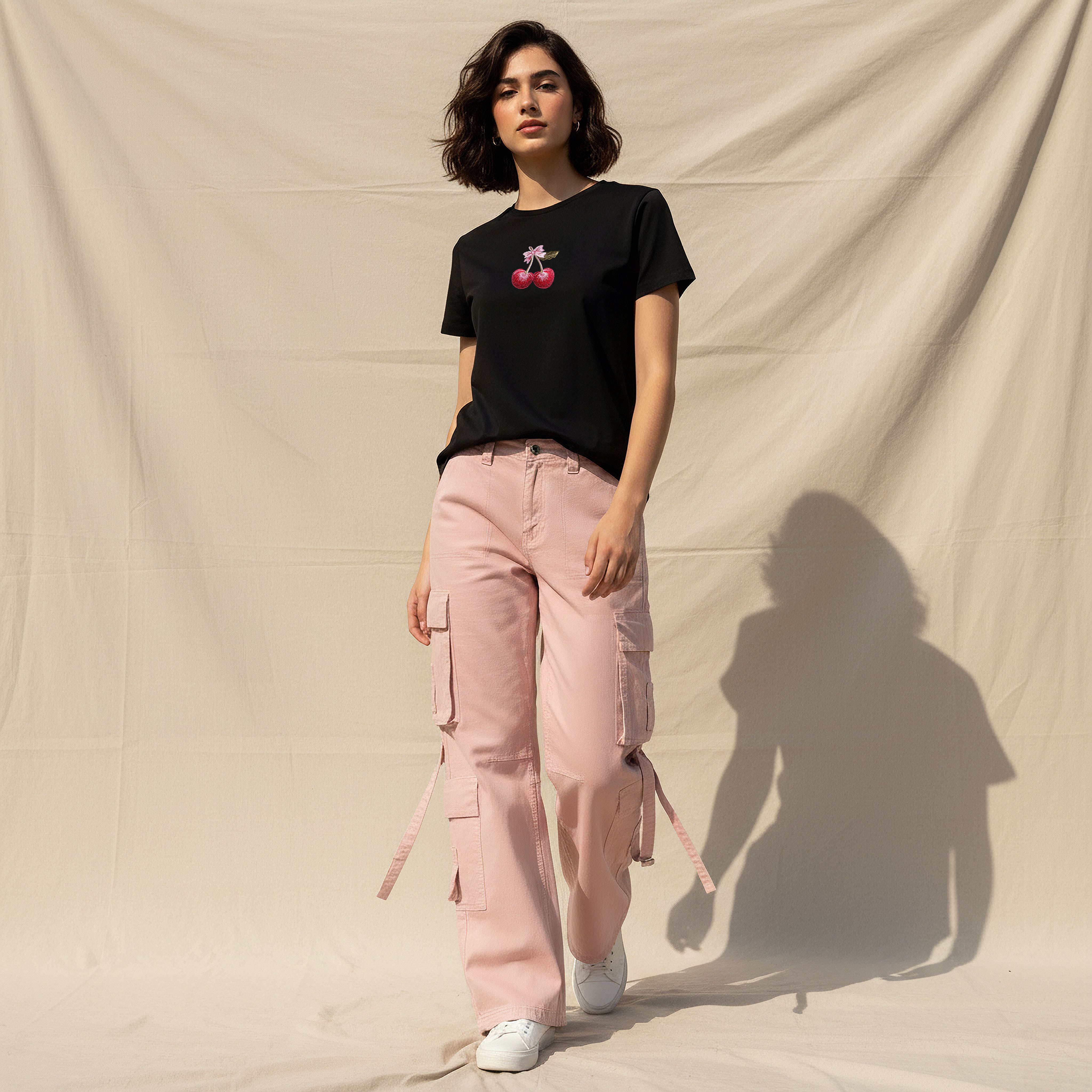 Cotton T-shirt with Embroidery-women-clothing-tshirts-image-5