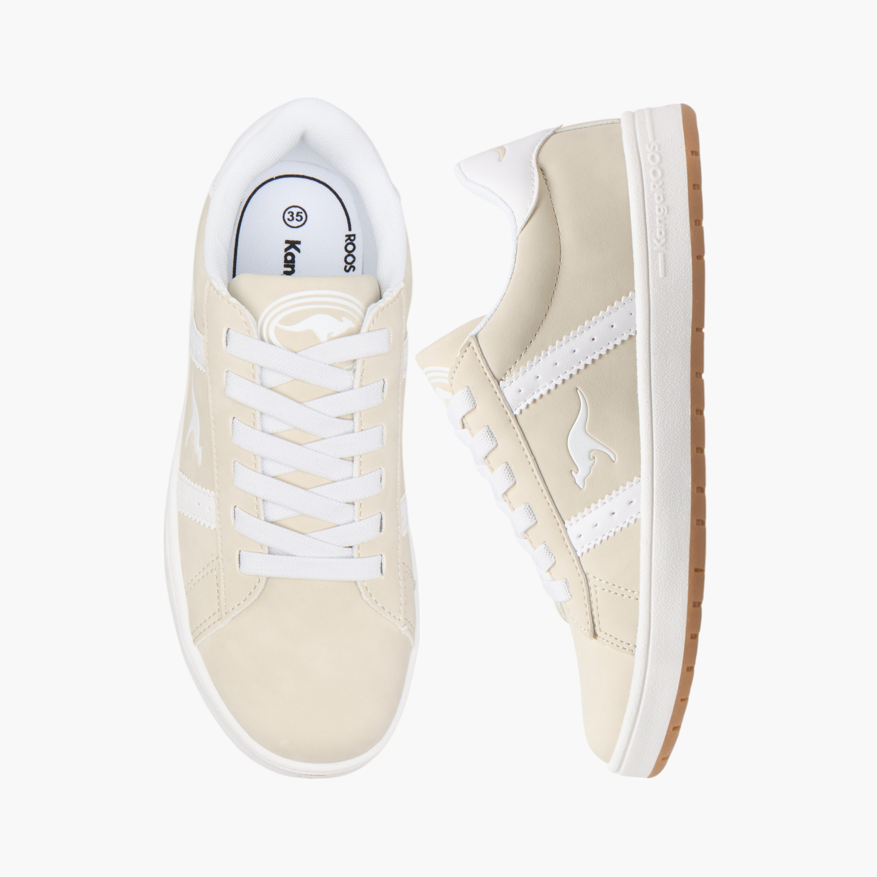 KangaROOS Kids' Logo Detail Sneakers with Lace-Up Closure-boys-shoes-schoolshoes-image-1
