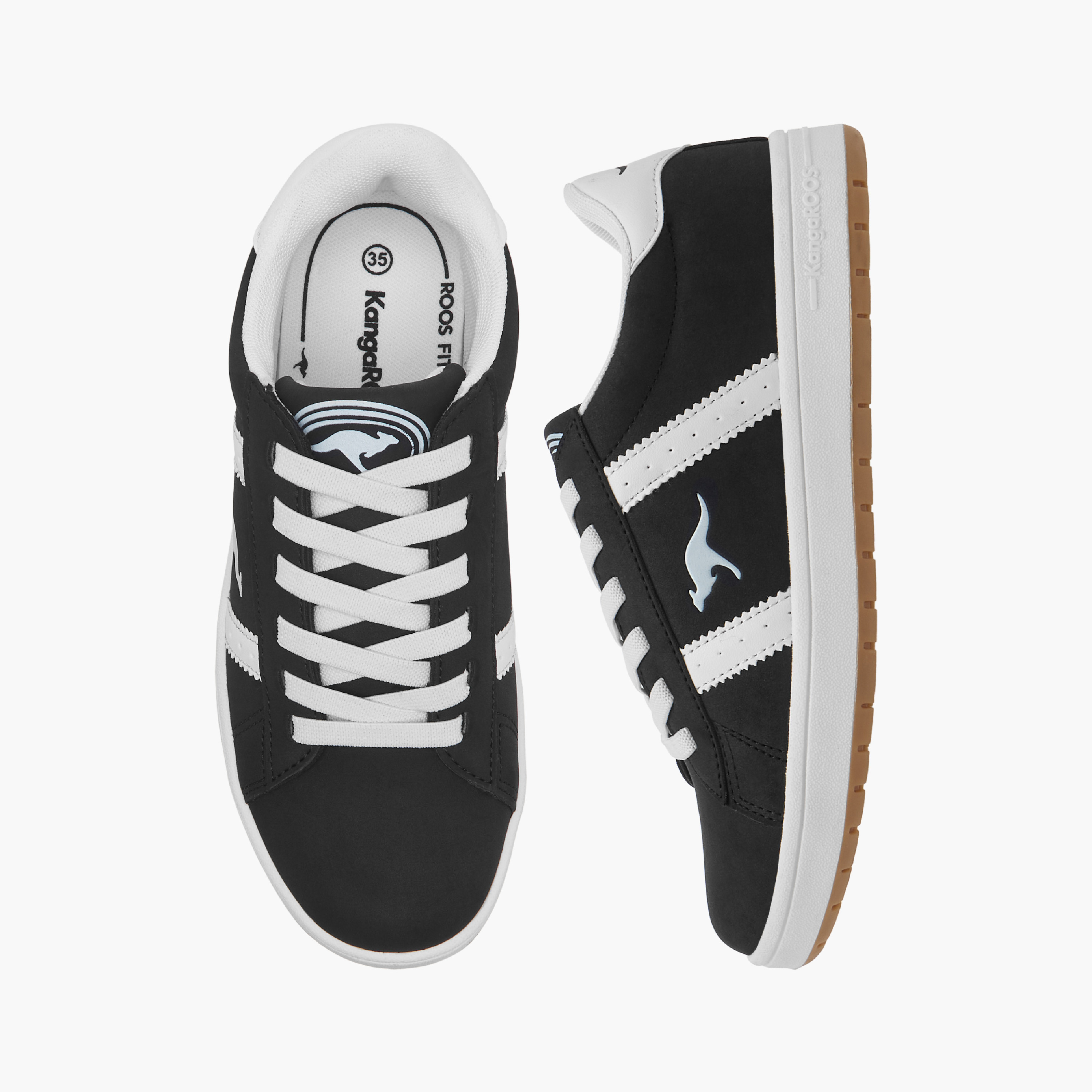 KangaROOS Kids' Logo Detail Sneakers with Lace-Up Closure-boys-shoes-schoolshoes-image-1
