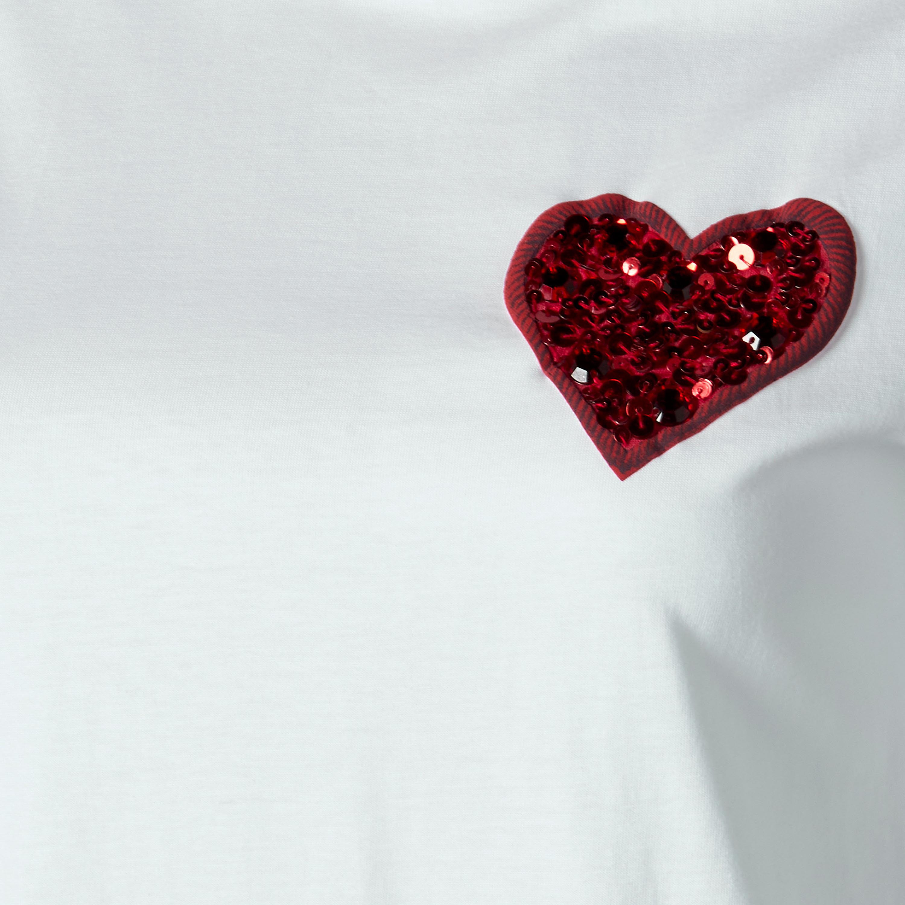 Cotton T-shirt with Heart Embellishment-women-clothing-tshirts-image-2