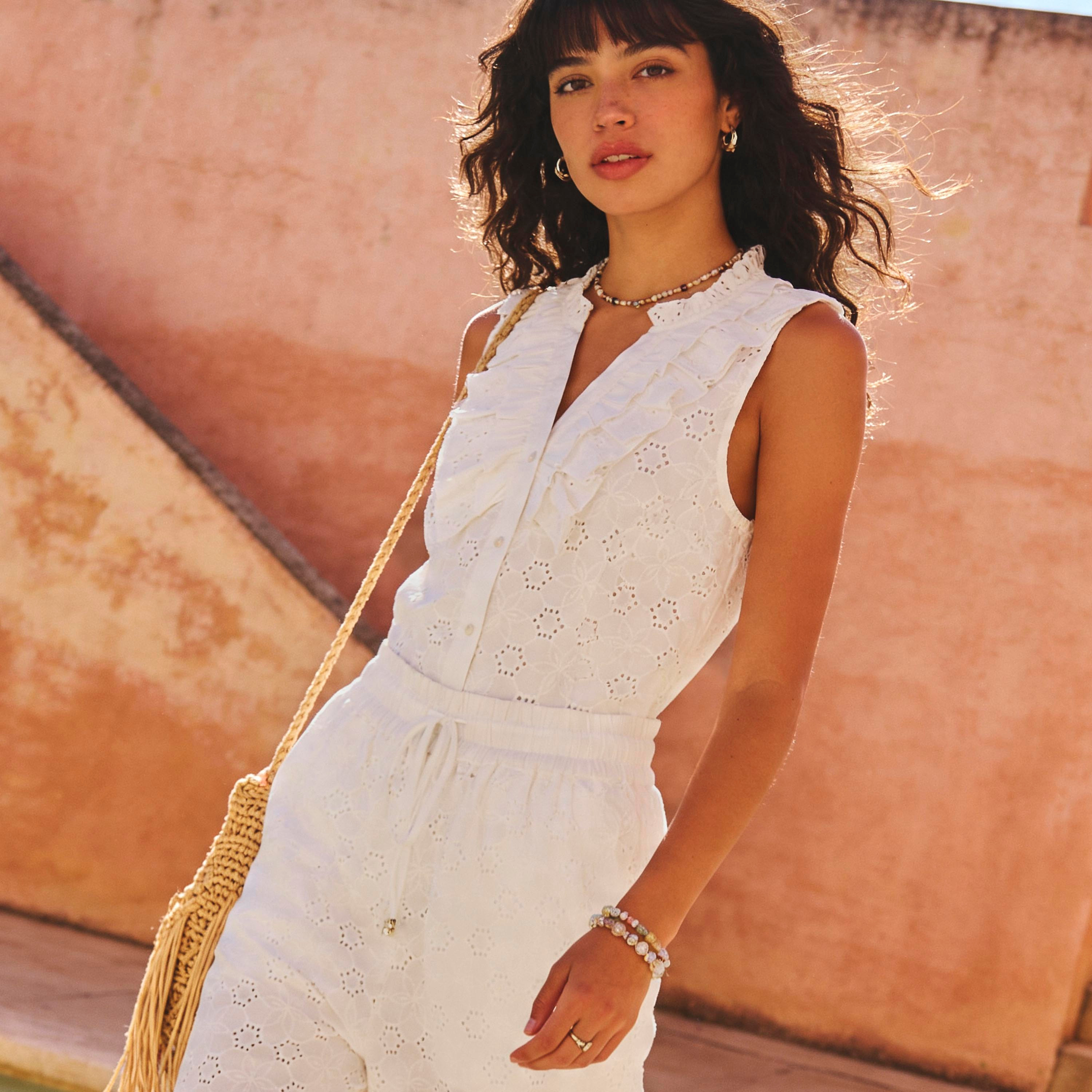Cotton Schiffli Shirt with Ruffles-women-clothing-shirtsandblouses-shirts-image-1