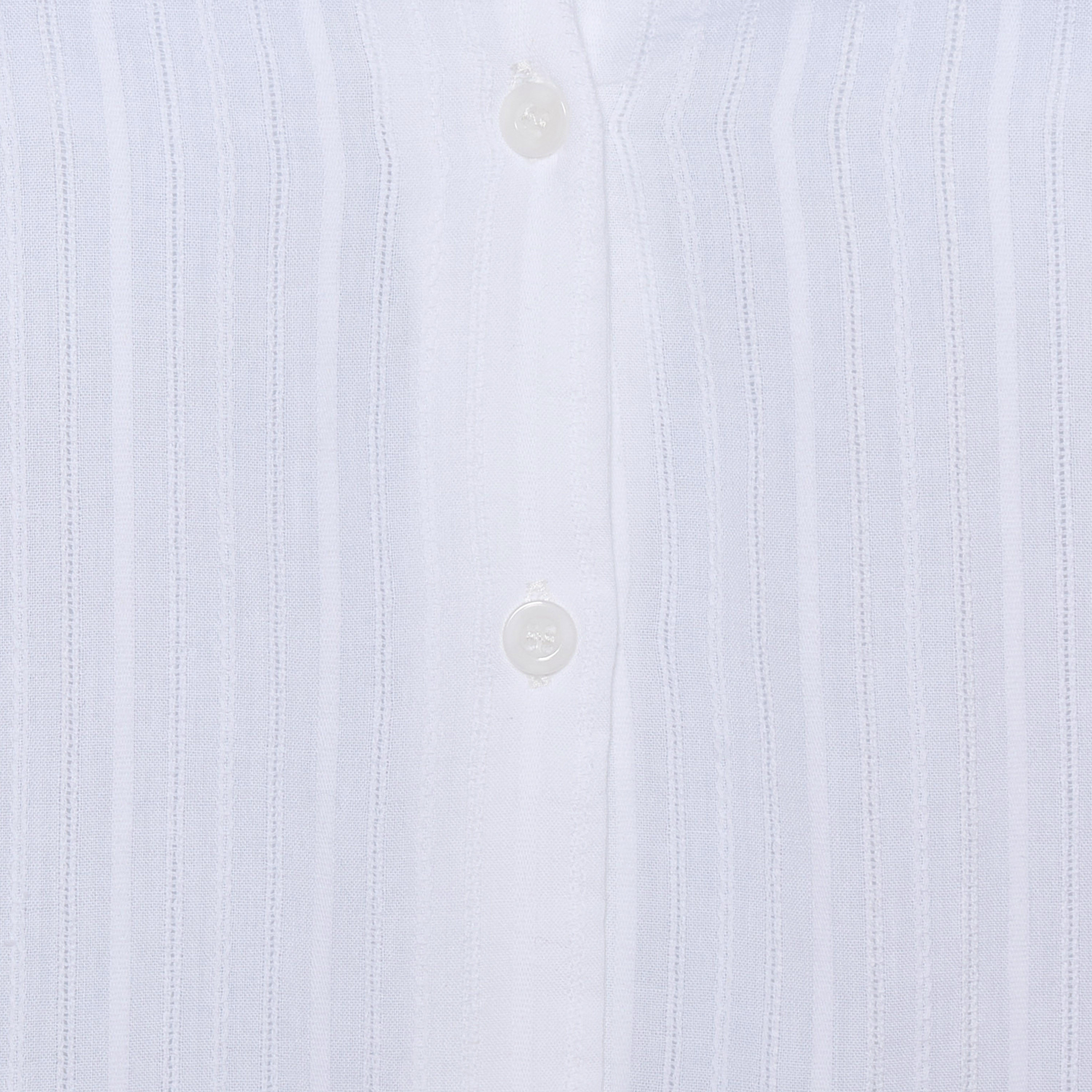 Cotton Striped Shirt with Dropped Sleeves-women-clothing-shirtsandblouses-shirts-image-2