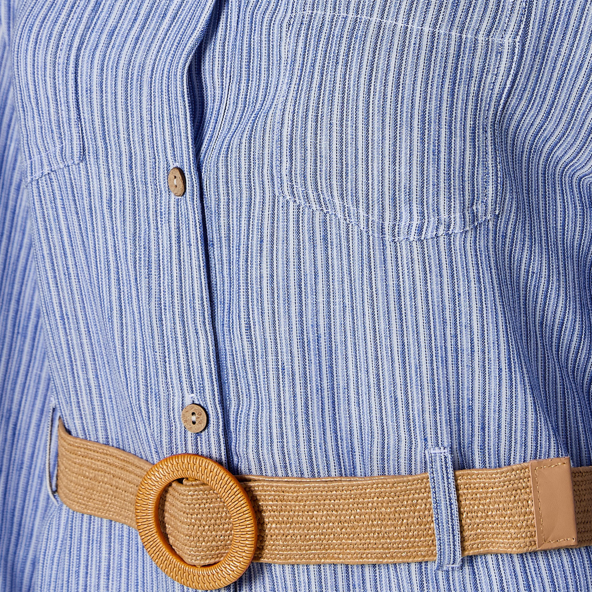 Striped Women Shirt Dress Belted-women-clothing-dresses-image-2