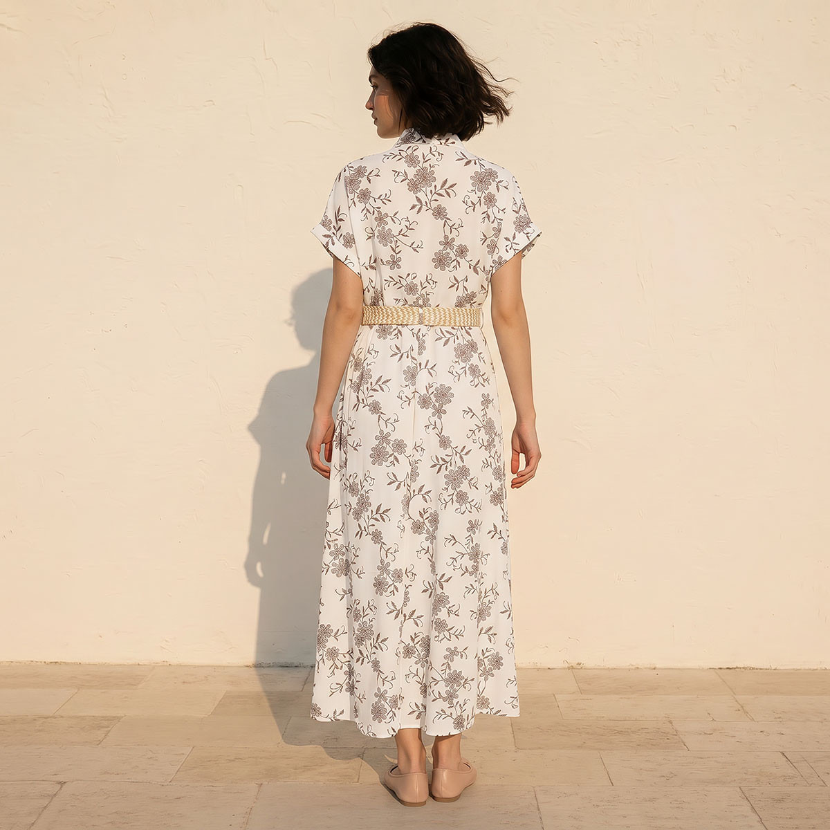 Embroidered Women Shirt Dress with Belt-women-clothing-dresses-image-3