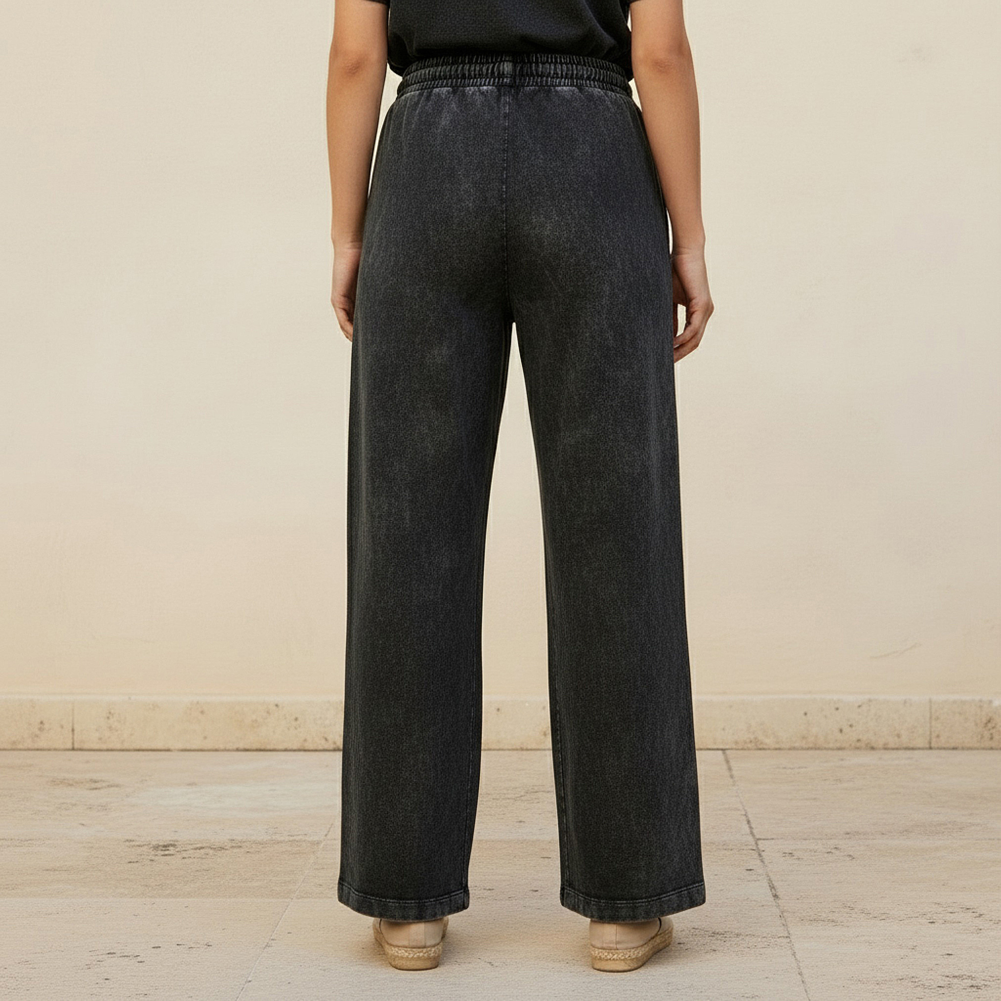 Starter Wide Leg Cotton Joggers with Pockets-women-clothing-bottoms-joggers-image-4