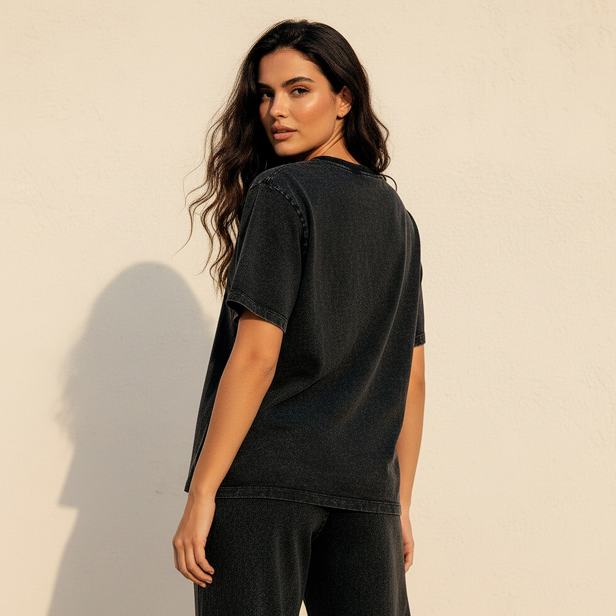 Starter Cotton T-shirt with Logo Print-women-clothing-coordsets-image-4