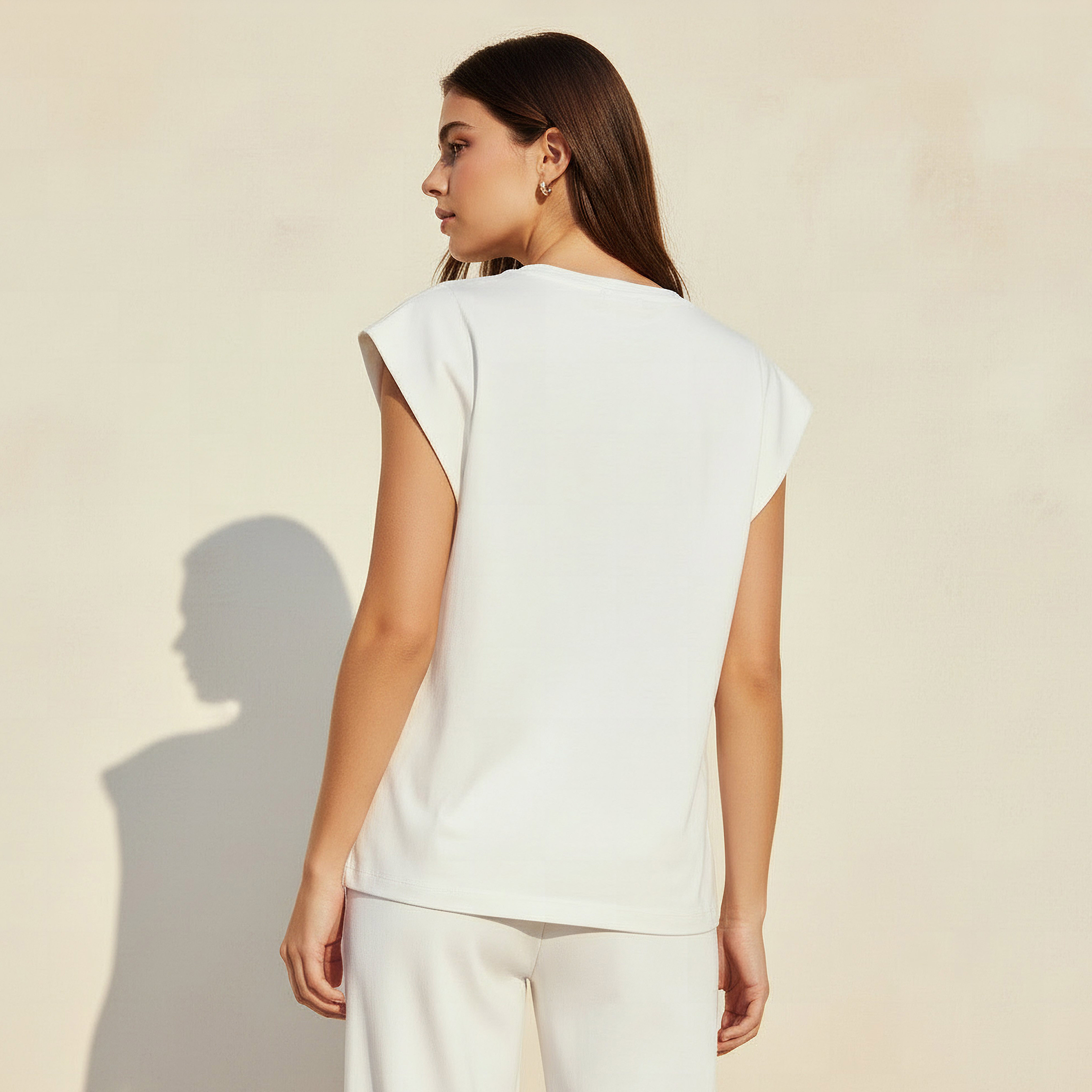 Starter Cotton T-shirt with Logo Print-women-clothing-coordsets-image-4