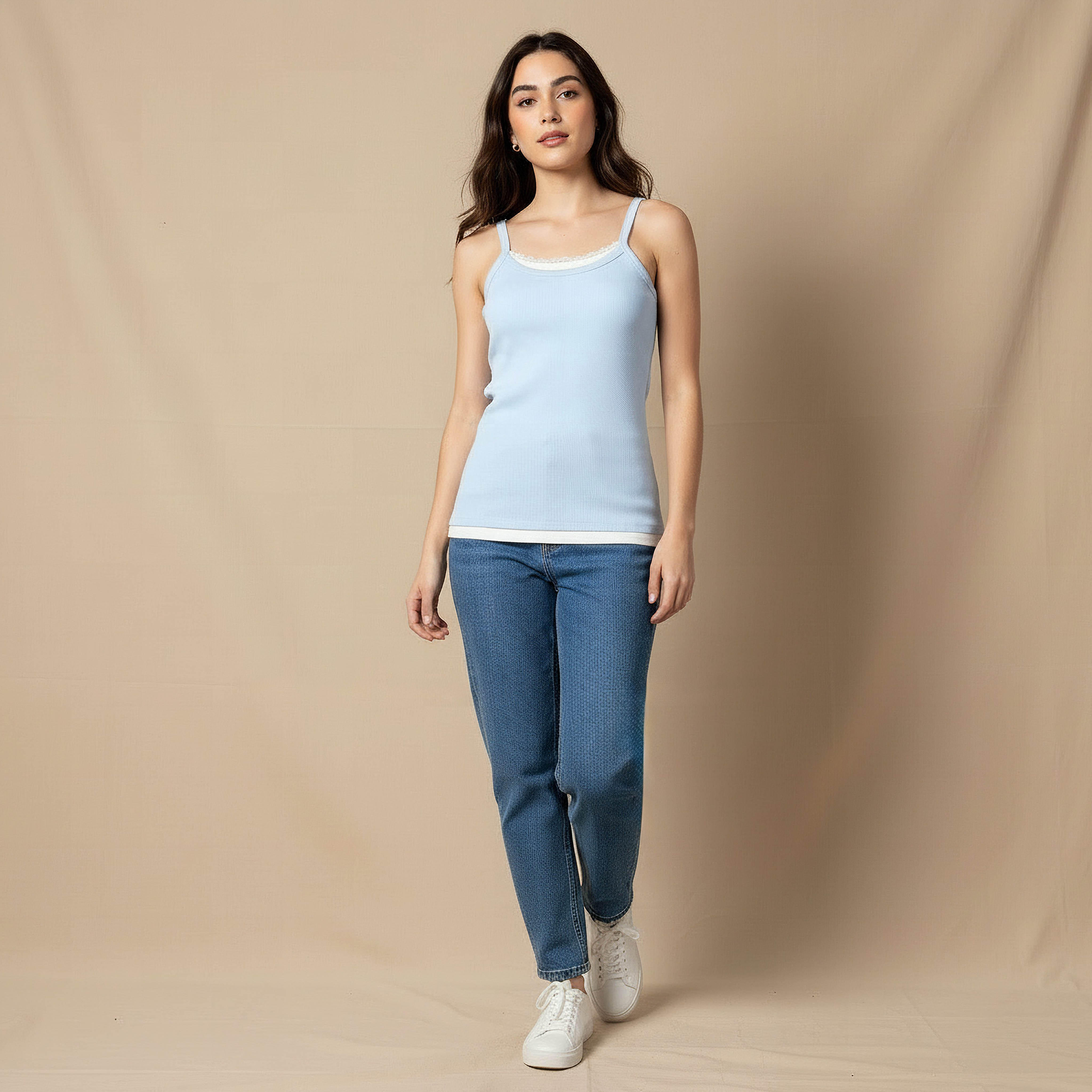 بلوزة تانك بملمس مضلع بارز-women-clothing-tshirts-image-3
