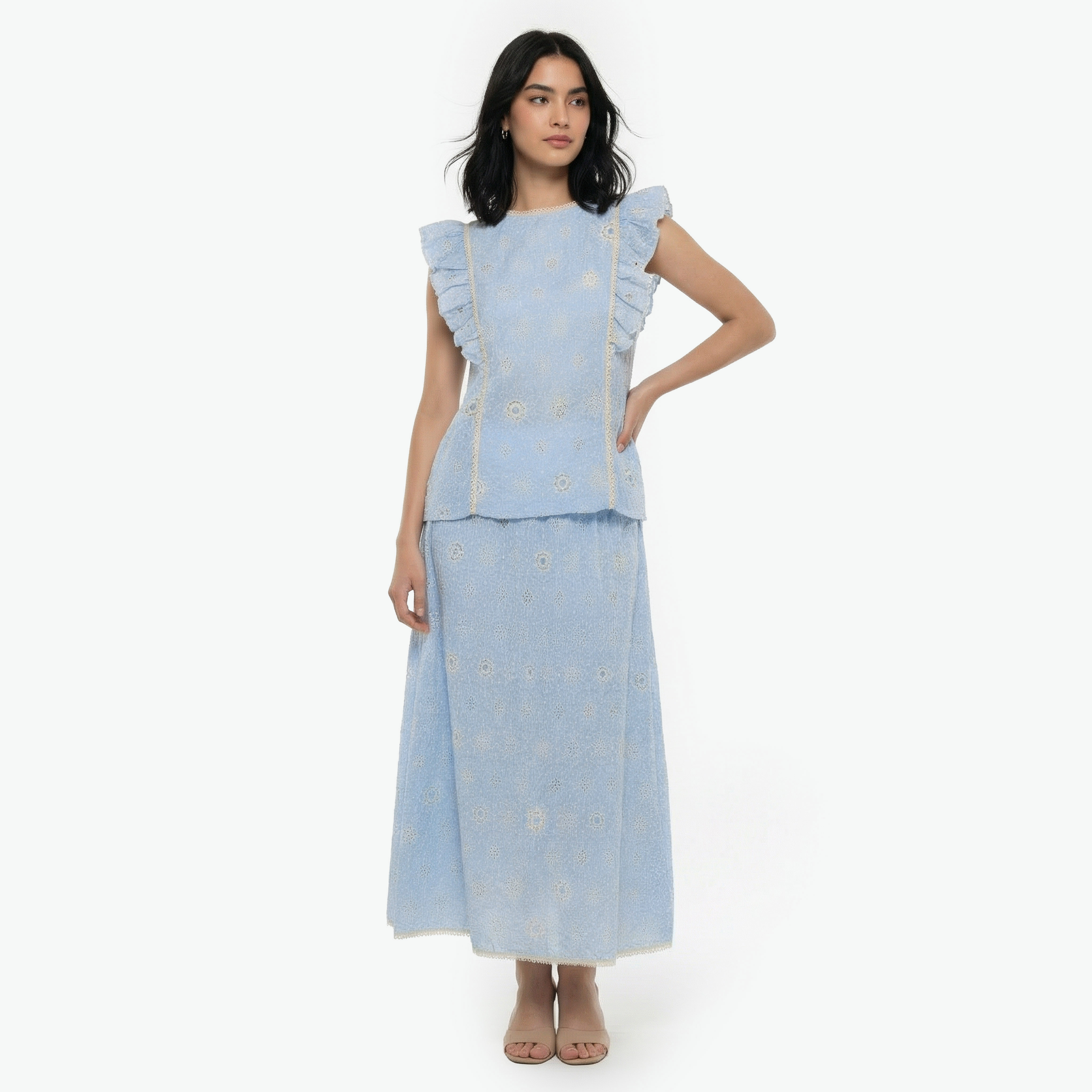 Schiffli Embroidered Top with Ruffle Detail-women-clothing-shirtsandblouses-blouses-image-3