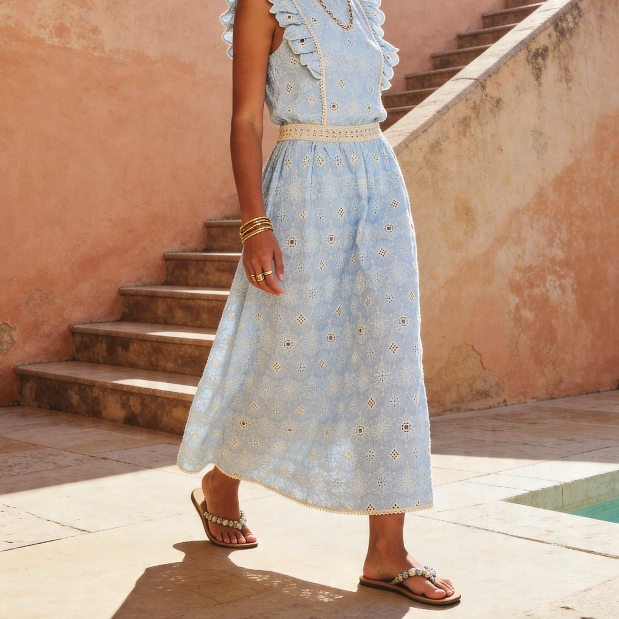 Maxi A-line Skirt with Embroidery-women-clothing-bottoms-skirts-image-1
