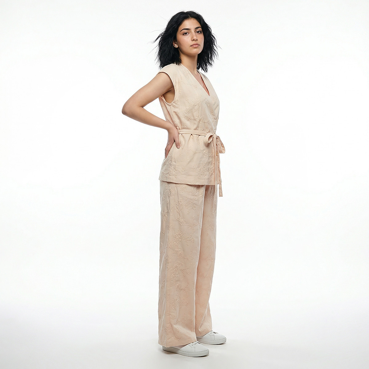 Wrap Top with Embroidery Design-women-clothing-coordsets-image-5