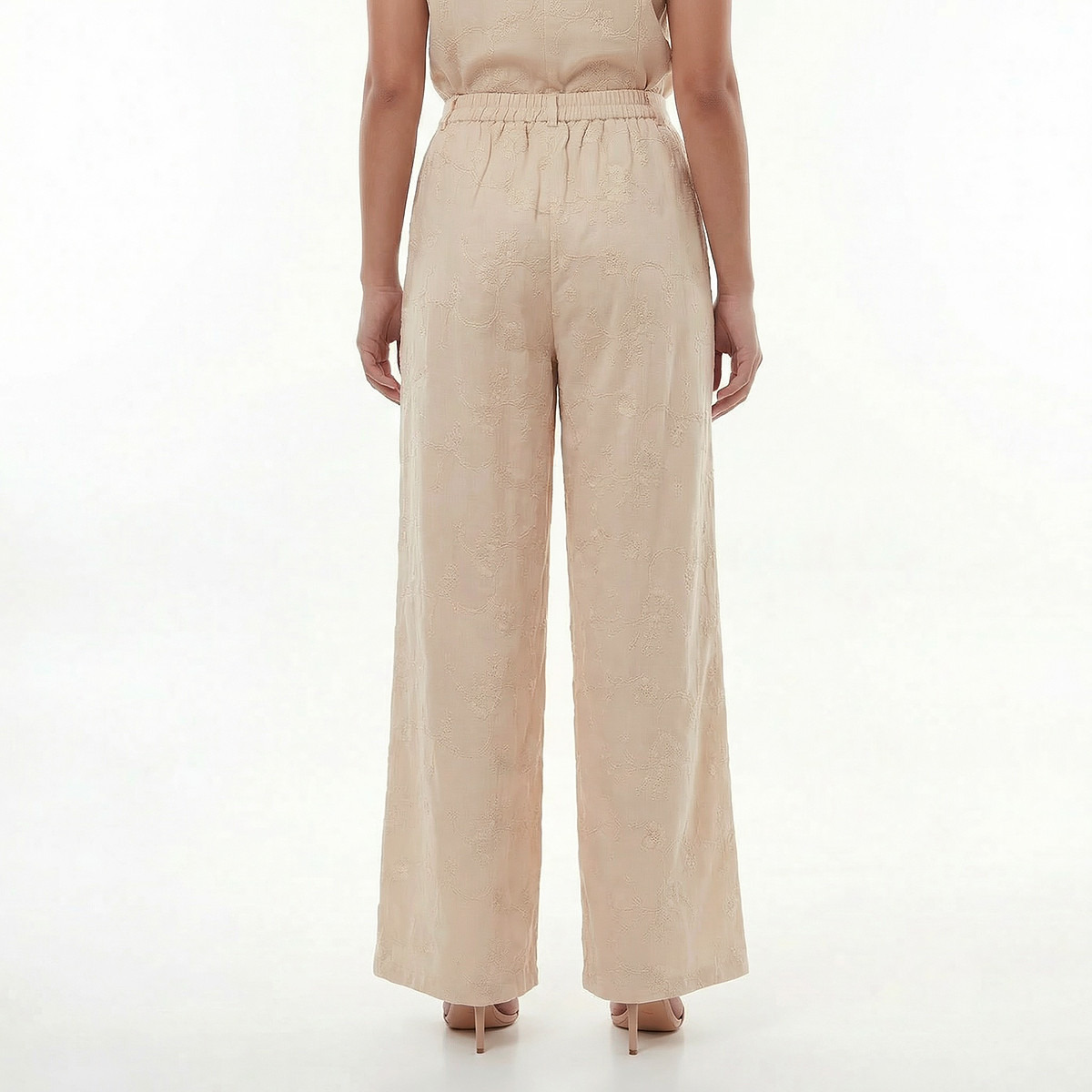 Mid-Rise Embroidered Wide Leg Pants-women-clothing-coordsets-image-4
