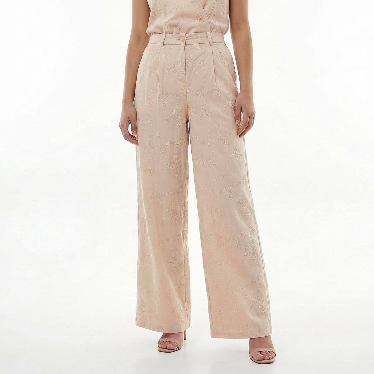 Mid-Rise Embroidered Wide Leg Pants-women-clothing-coordsets-image-6