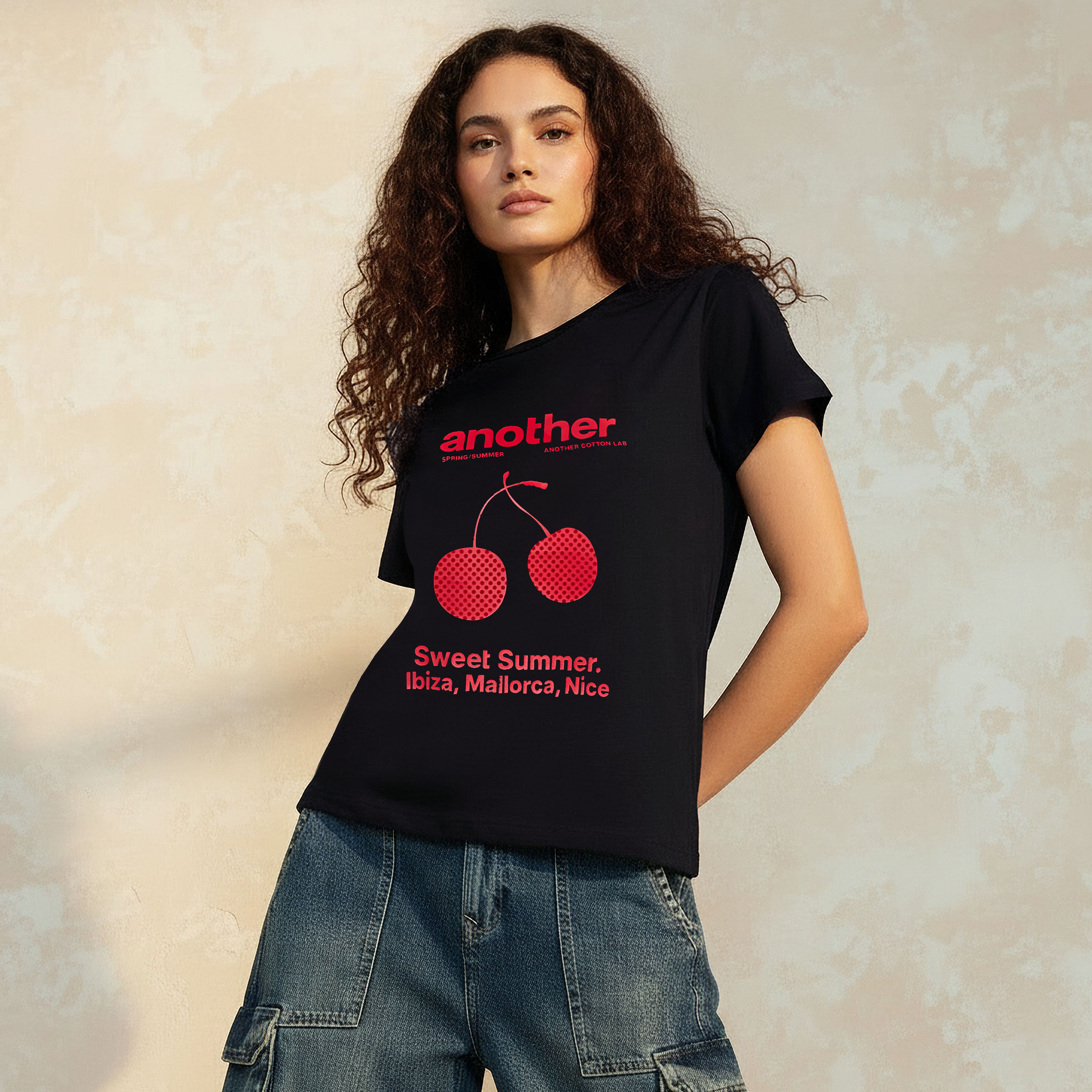 Cotton T-shirt with Graphic Print-women-clothing-tshirts-image-1