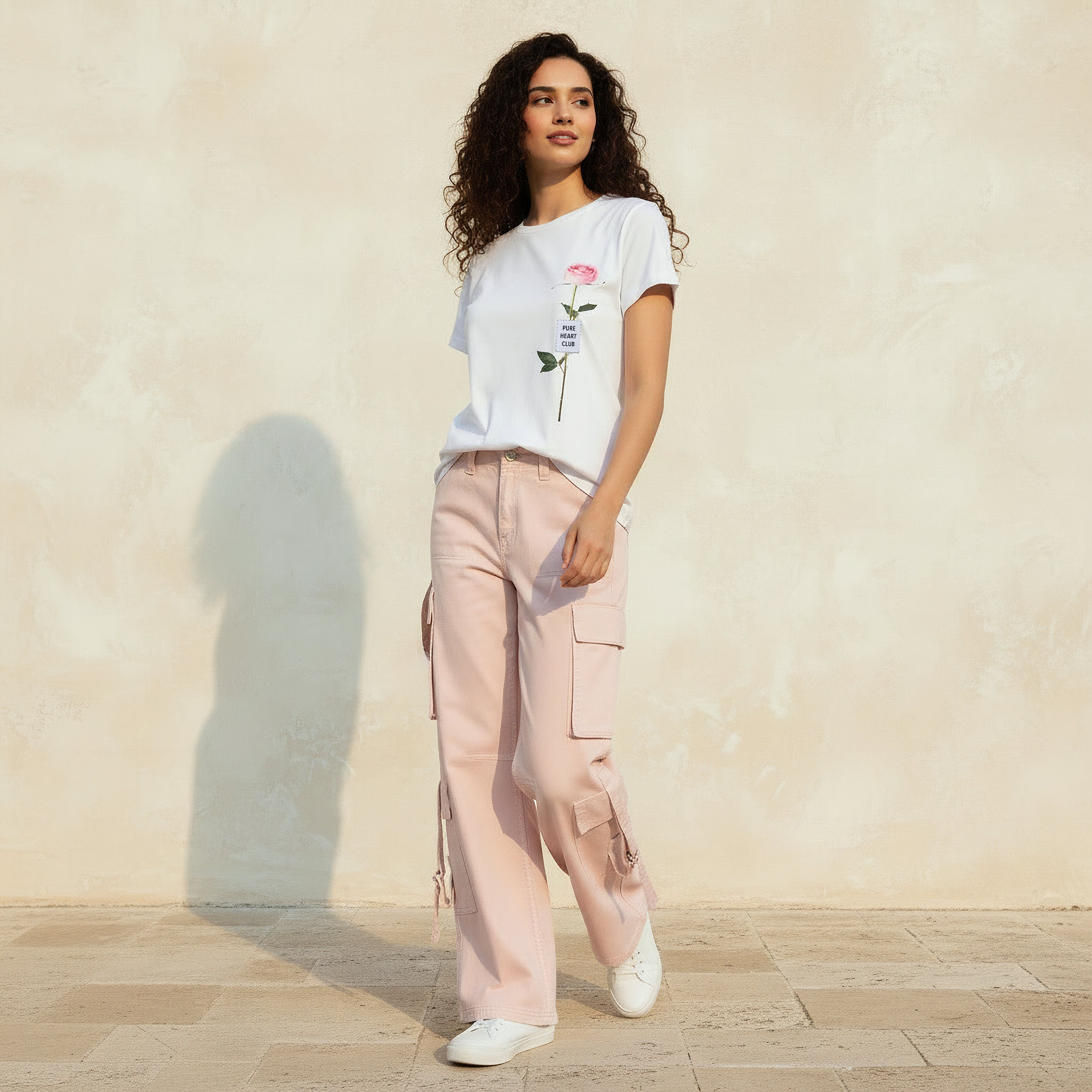 Cotton T-shirt with Graphic Print-women-clothing-tshirts-image-3