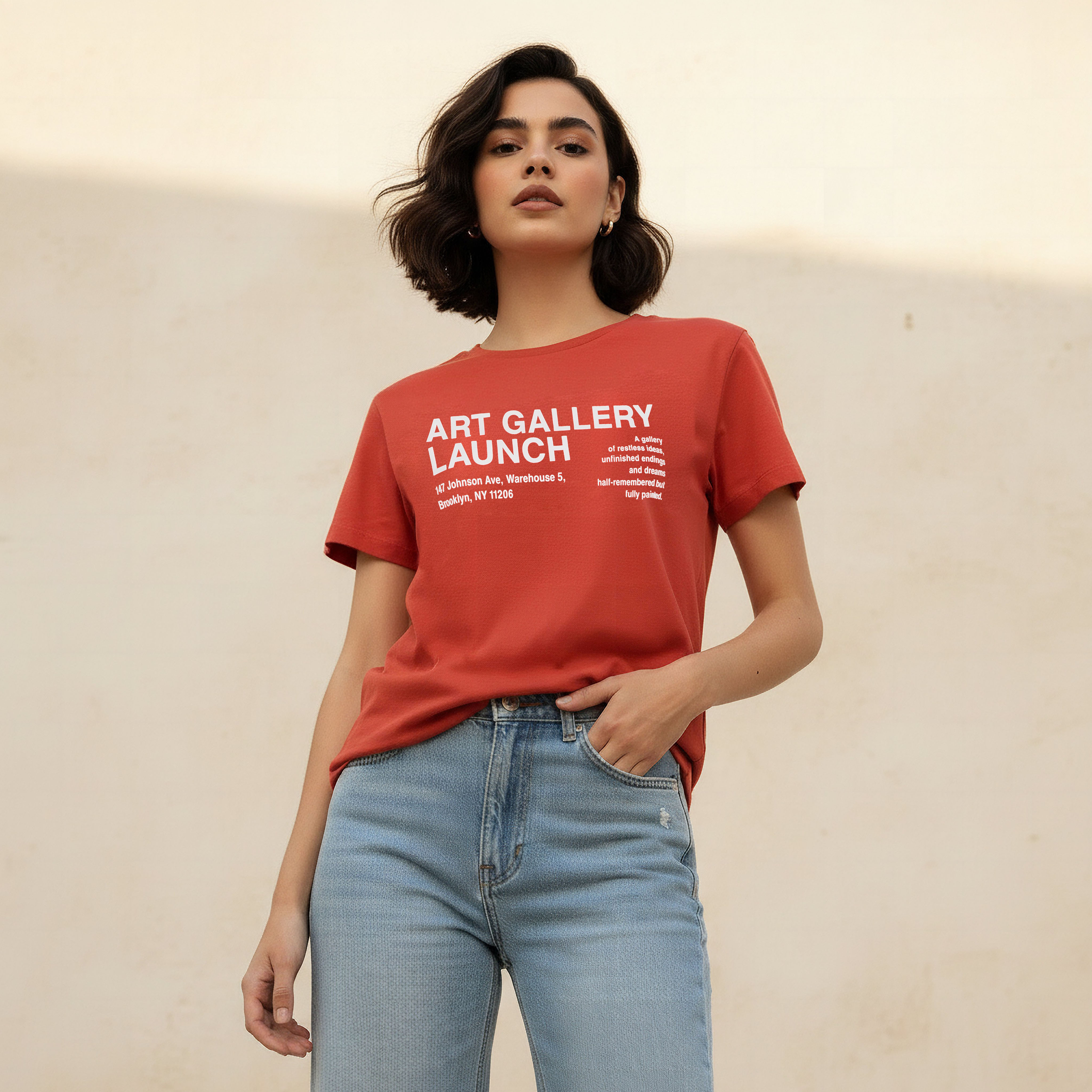 Cotton T-shirt with Graphic Print-women-clothing-tshirts-image-1