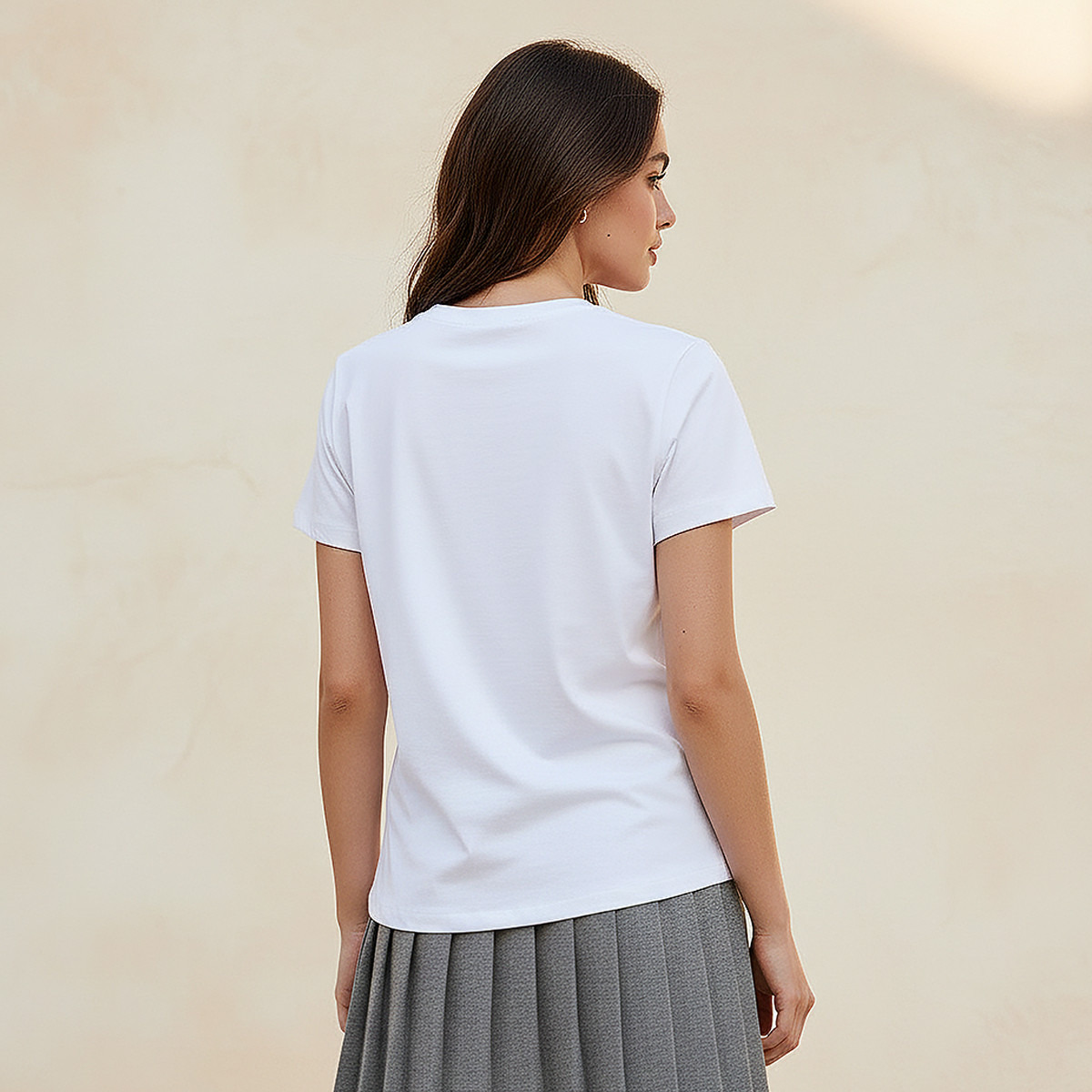 Cotton T-shirt with Typographic Embroidery-women-clothing-tshirts-image-4