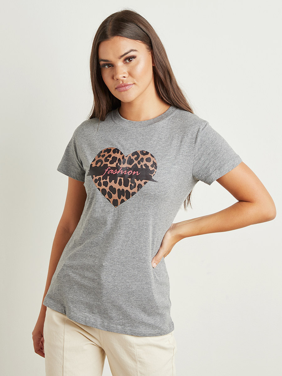 Styli Heart Leopard Printed Round Neck T-Shirt-women-clothing-tshirts-image-2