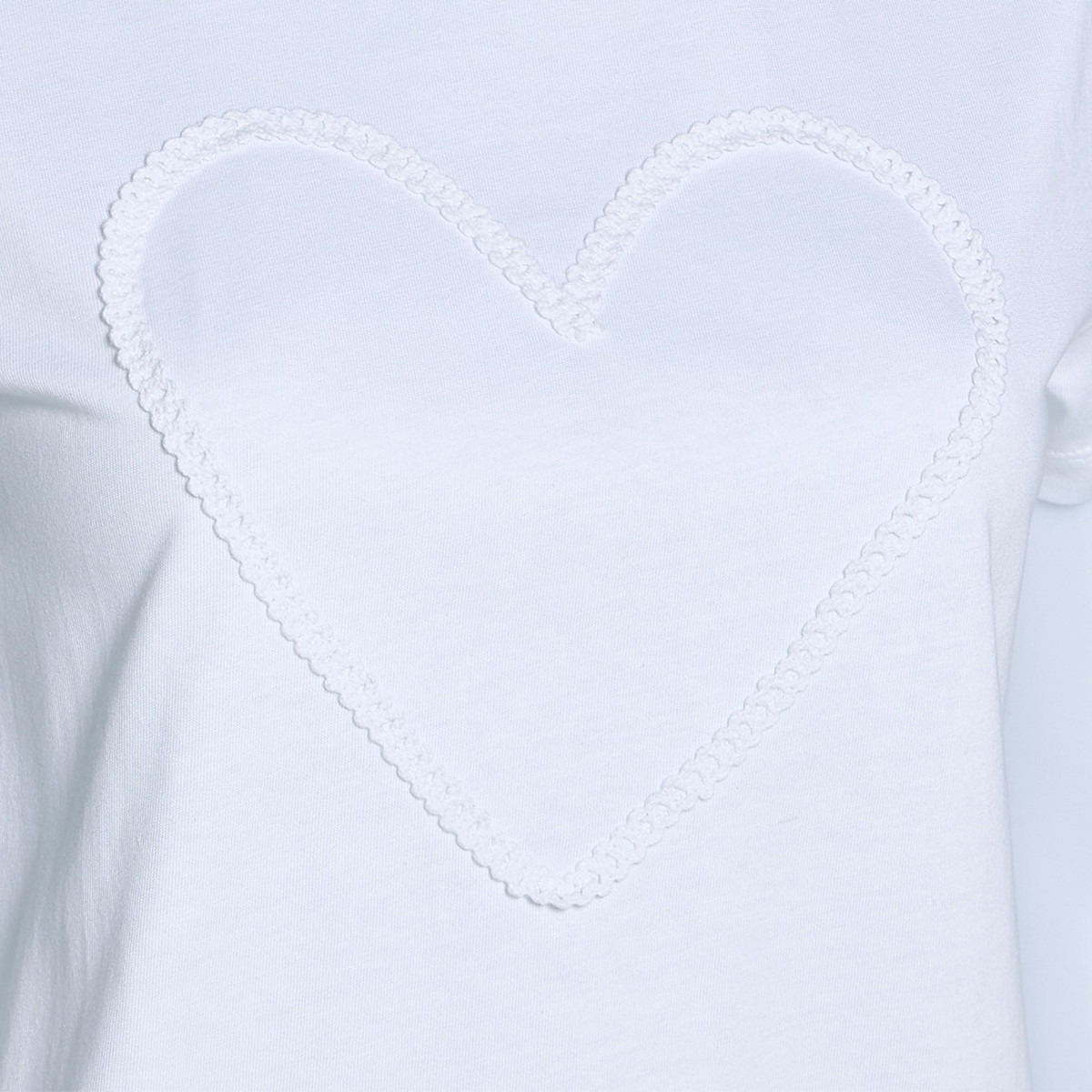 Splash Youth Cotton T-shirt with Heart Applique-women-clothing-tshirts-image-2