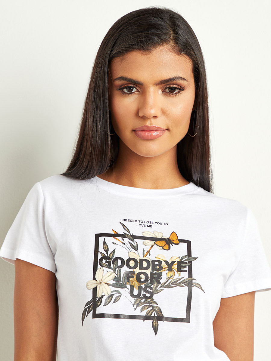 Styli Goodbye For Us Slogan Printed Round Neck T-shirt-women-clothing-tshirts-image-5