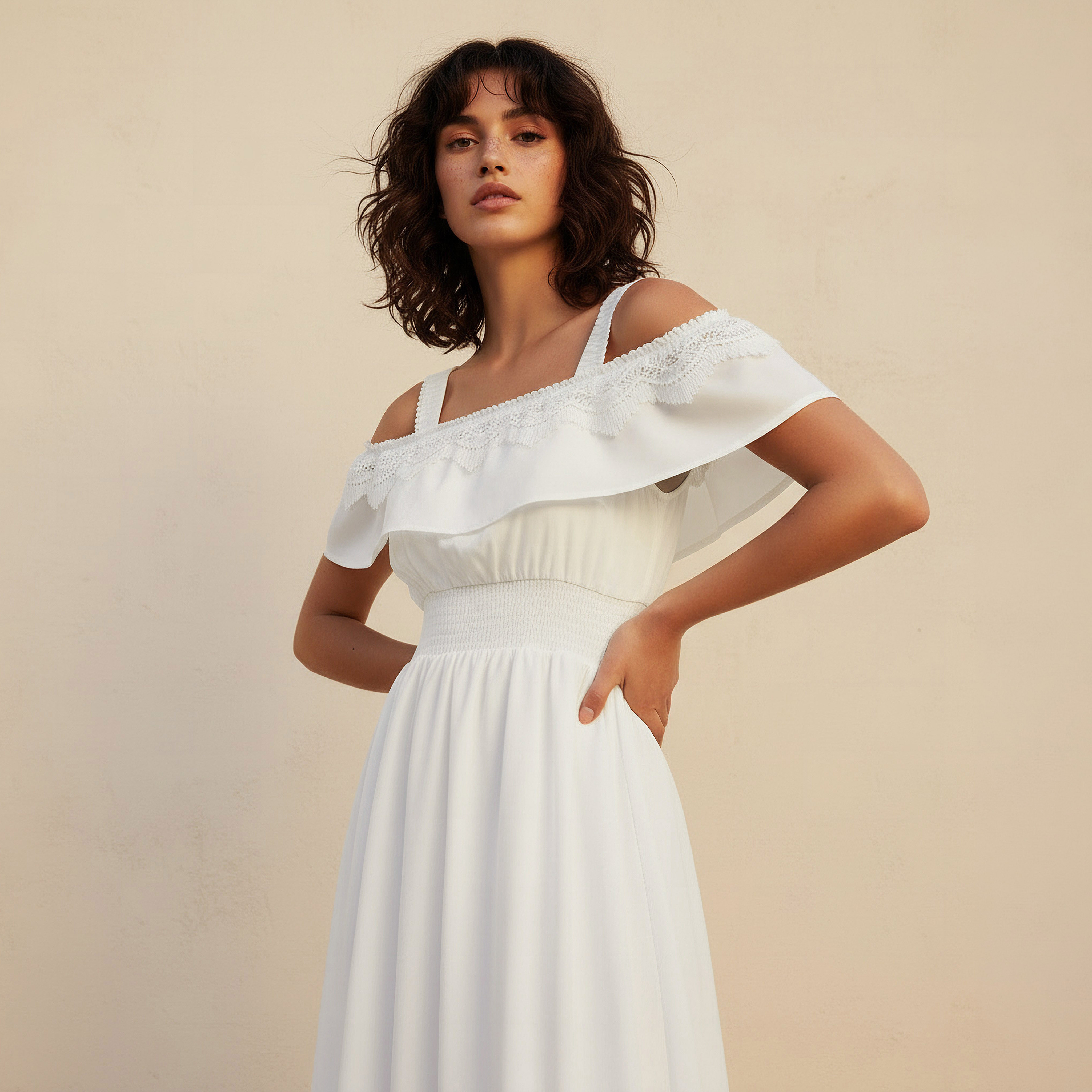 Maxi Cotton Dress with Lace Trim-women-clothing-dresses-image-3
