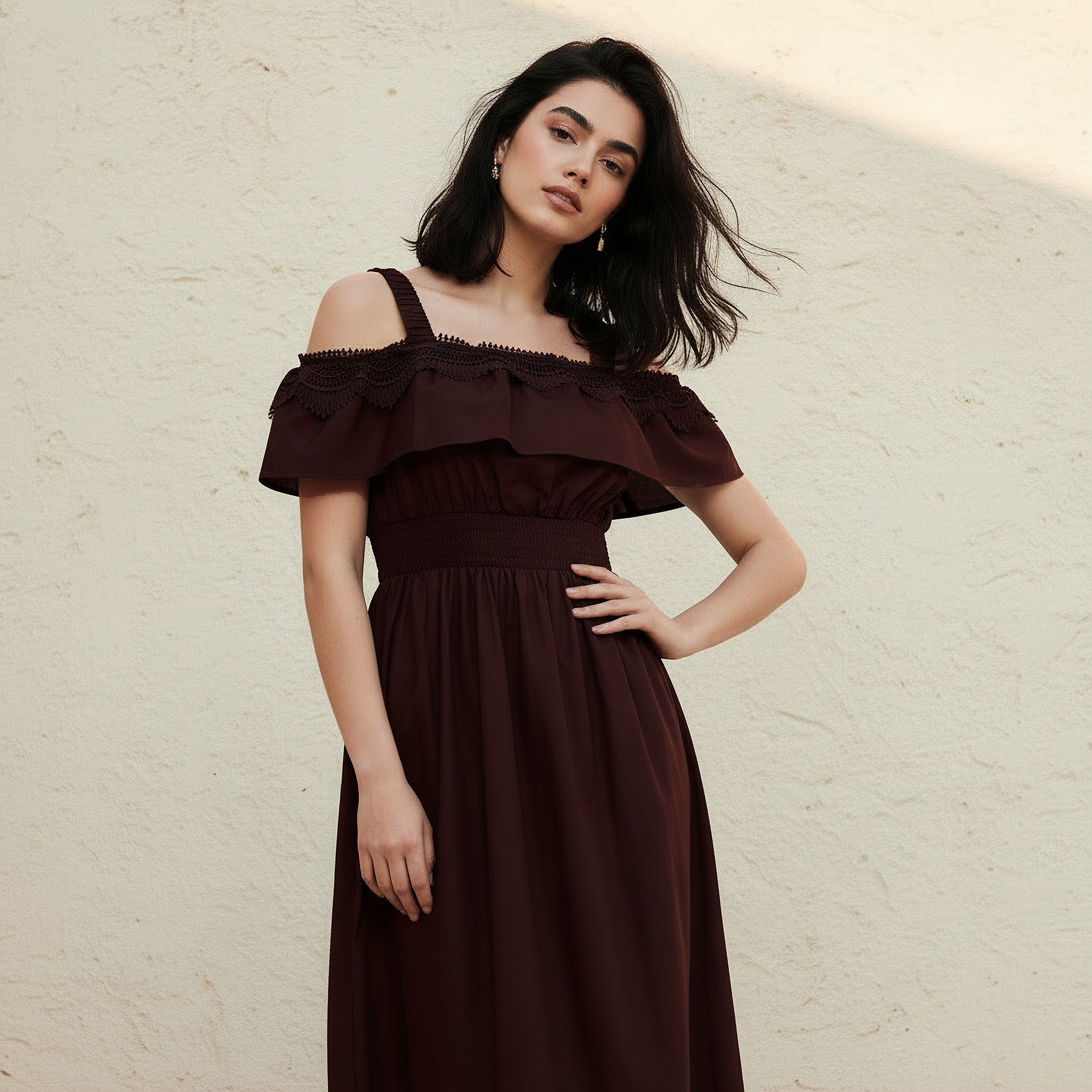 Maxi Cotton Dress with Lace Trim-women-clothing-dresses-image-3