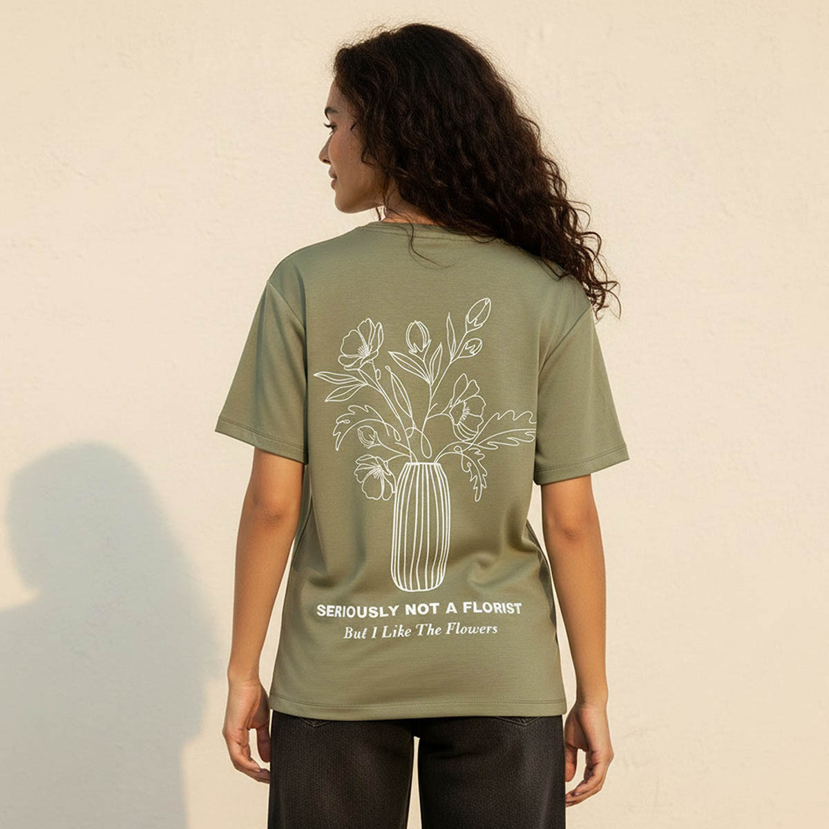 Neoprene T-shirt with Floral Print-women-clothing-tshirts-image-1