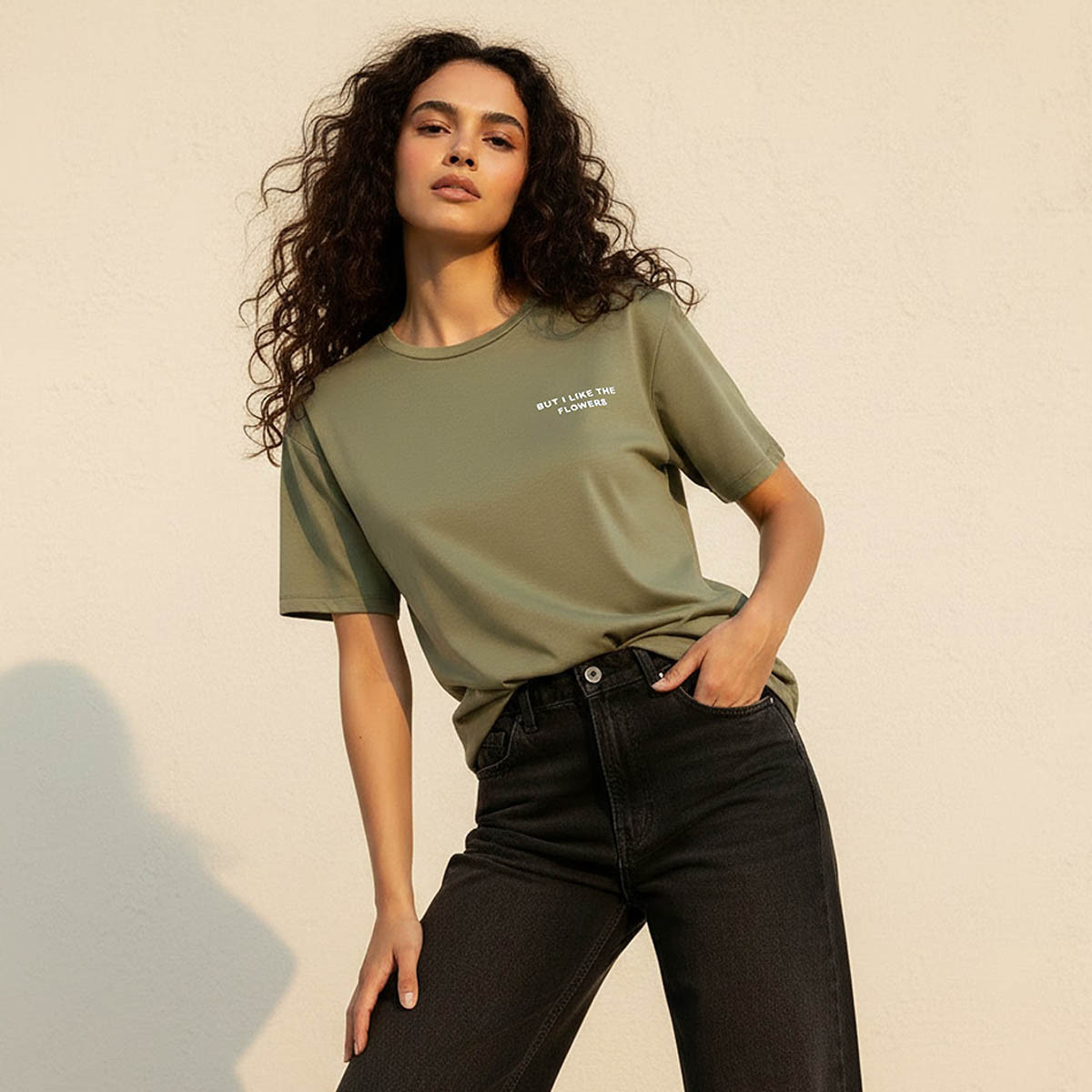 Neoprene T-shirt with Floral Print-women-clothing-tshirts-image-5