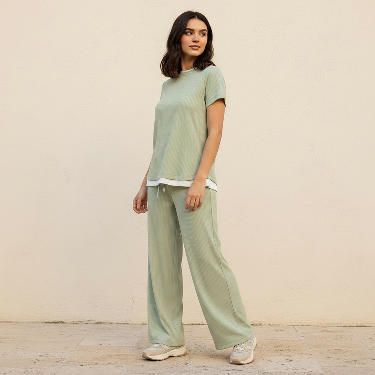 تيشيرت بتفاصيل كسرات من سبلاش يوث-women-clothing-tshirts-image-5