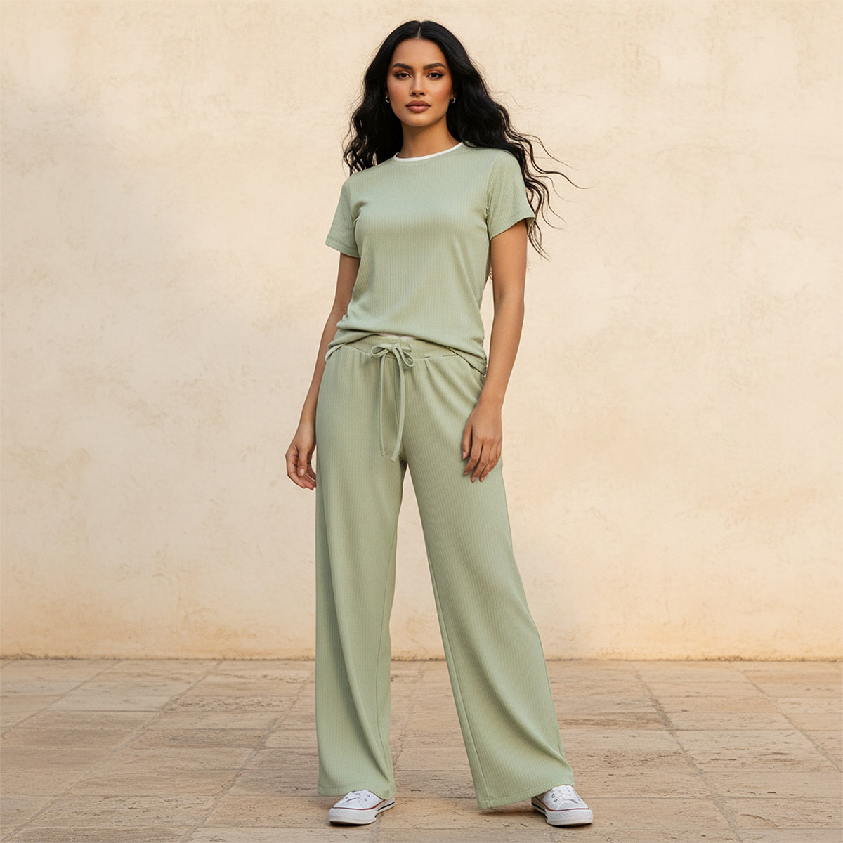 Splash Youth Mid-Rise Pants with Drawstring Closure-women-clothing-bottoms-joggers-image-3