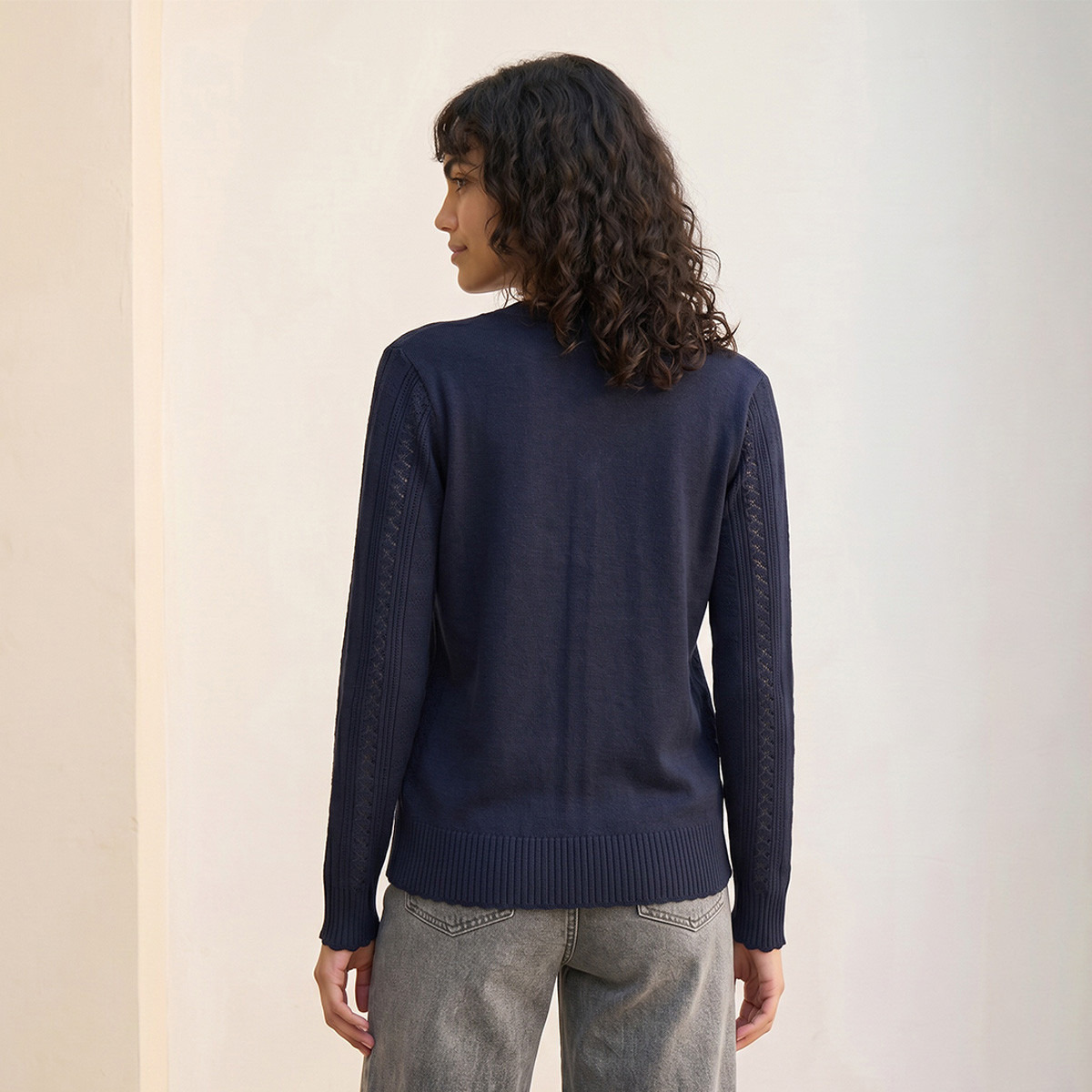 كارديجان بارز الملمس بياقة V من سبلاش يوث-women-winterwear-cardigansandjumpers-cardigans-image-4