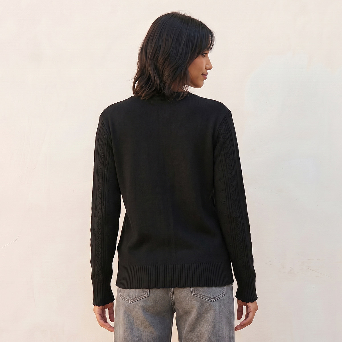 كارديجان بارز الملمس بياقة V من سبلاش يوث-women-winterwear-cardigansandjumpers-cardigans-image-4