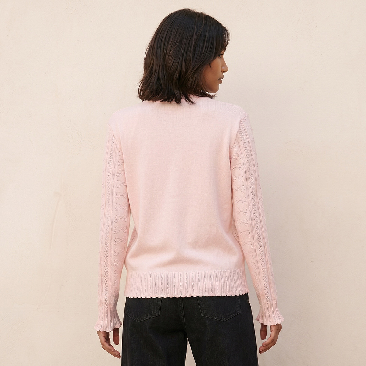 كارديجان بارز الملمس بياقة V من سبلاش يوث-women-winterwear-cardigansandjumpers-cardigans-image-4