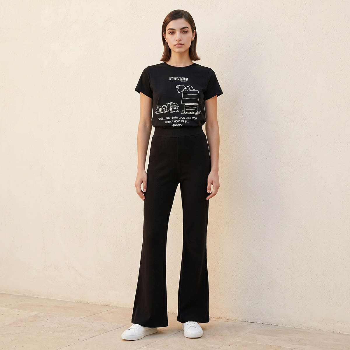 Splash Youth Mid-Rise Leggings with Flared Hem-women-clothing-leggings-image-3